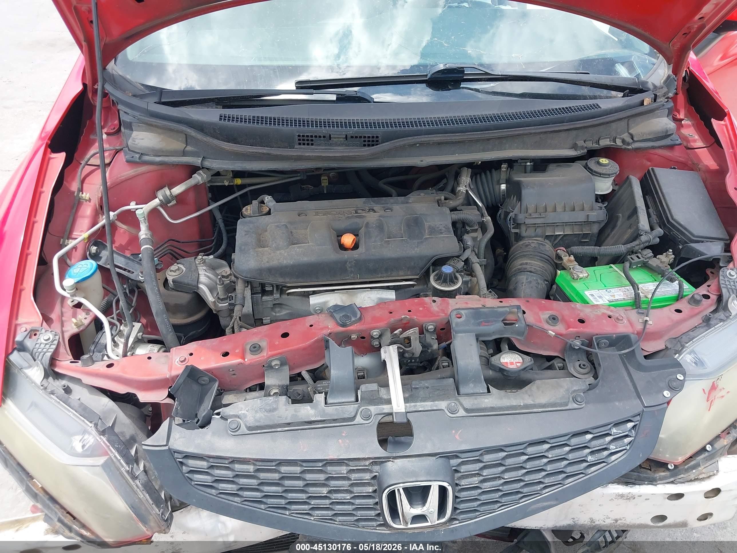 2012 Honda Civic Lx Красный vin: 2HGFG3B5XCH510583