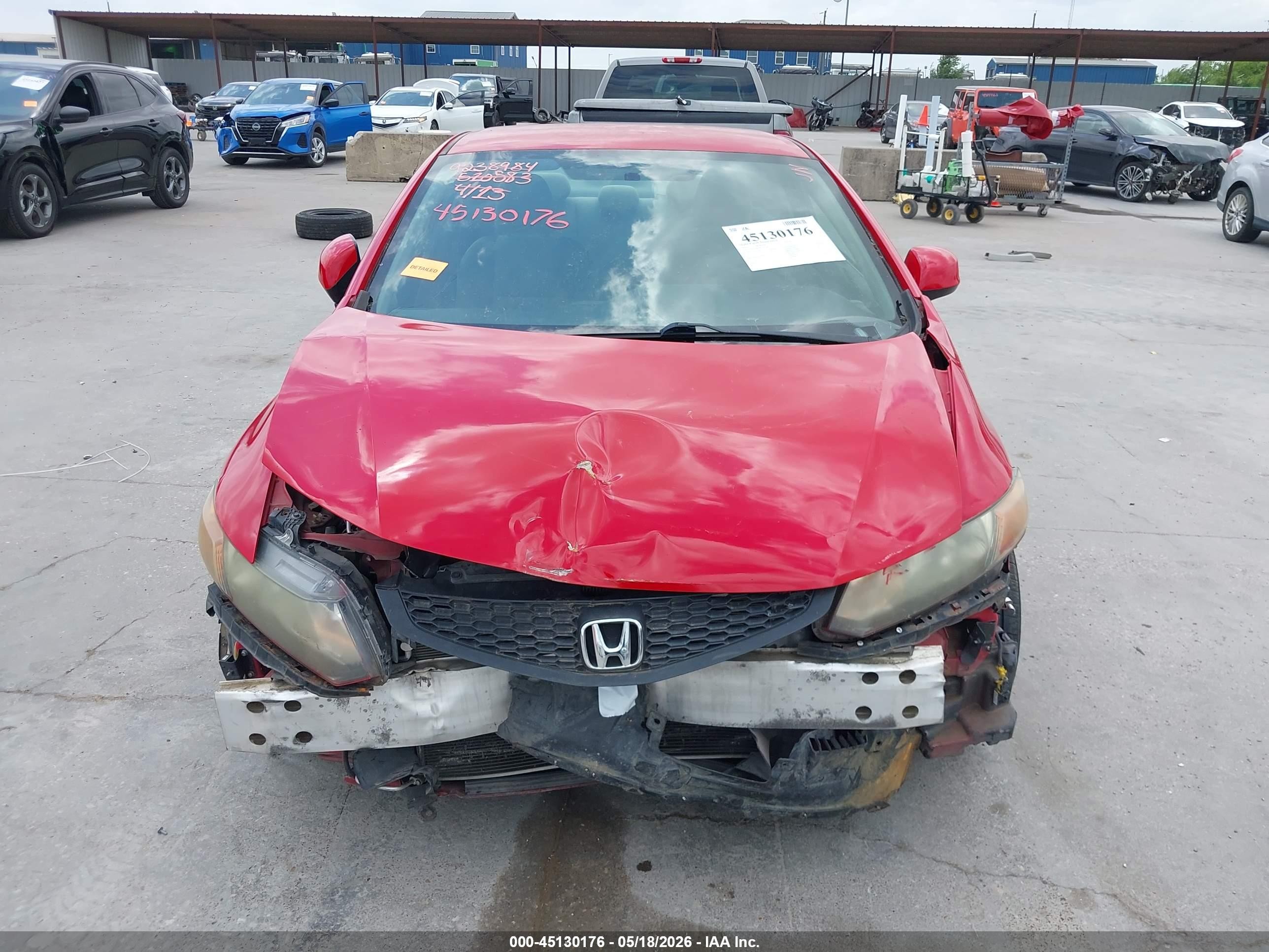 2012 Honda Civic Lx Красный vin: 2HGFG3B5XCH510583