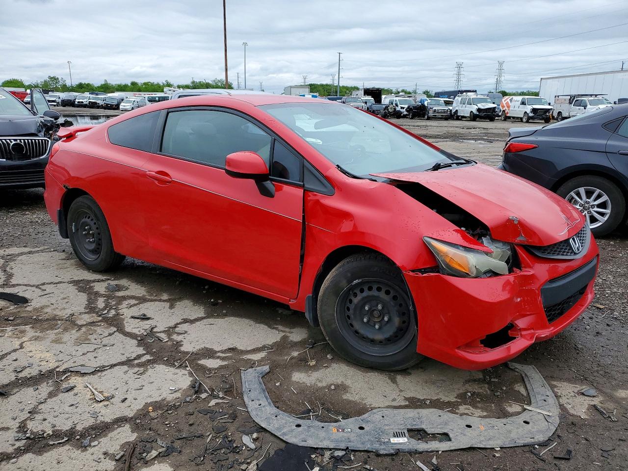 2012 Honda Civic Lx Red vin: 2HGFG3B5XCH521163