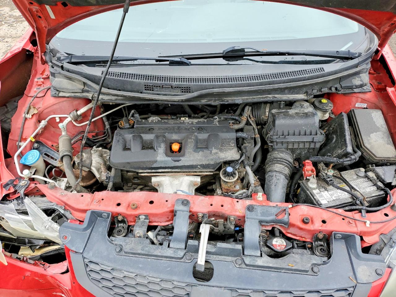 2012 Honda Civic Lx Red vin: 2HGFG3B5XCH521163