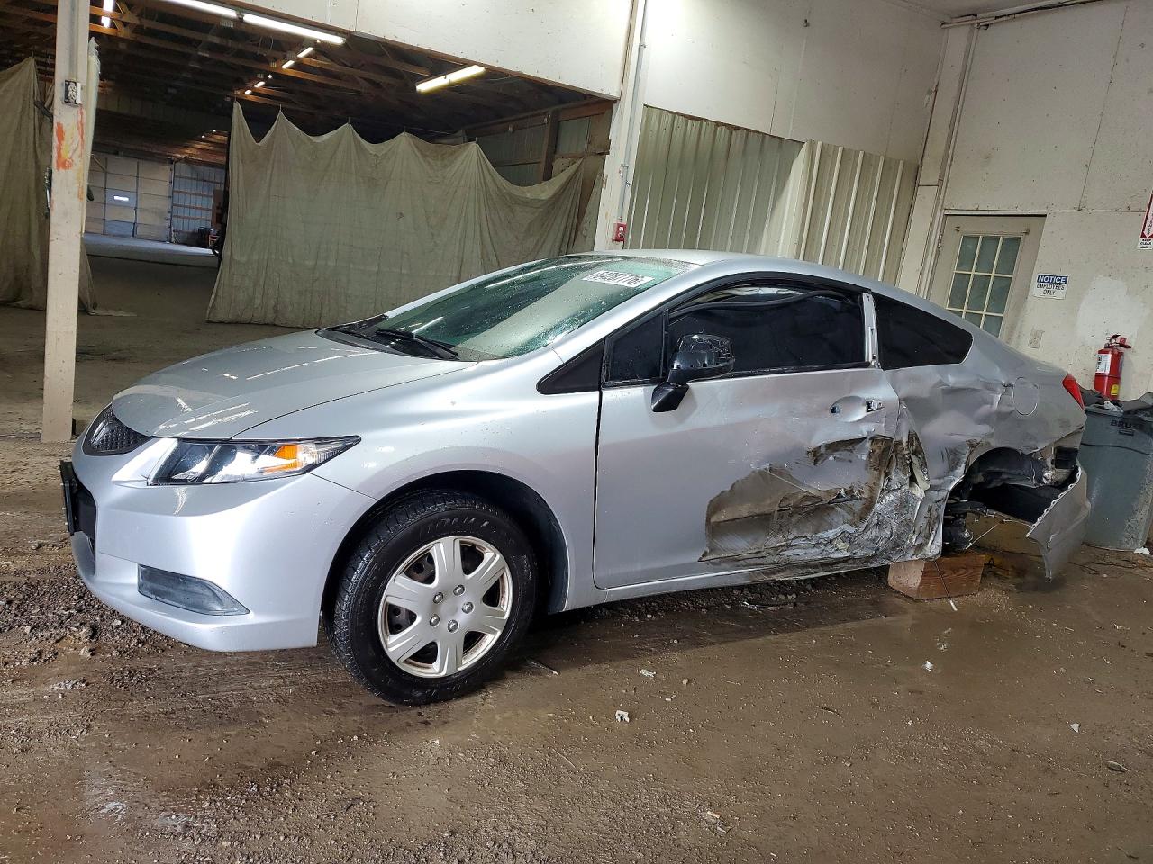 2012 Honda Civic Lx Серебряный vin: 2HGFG3B5XCH531093