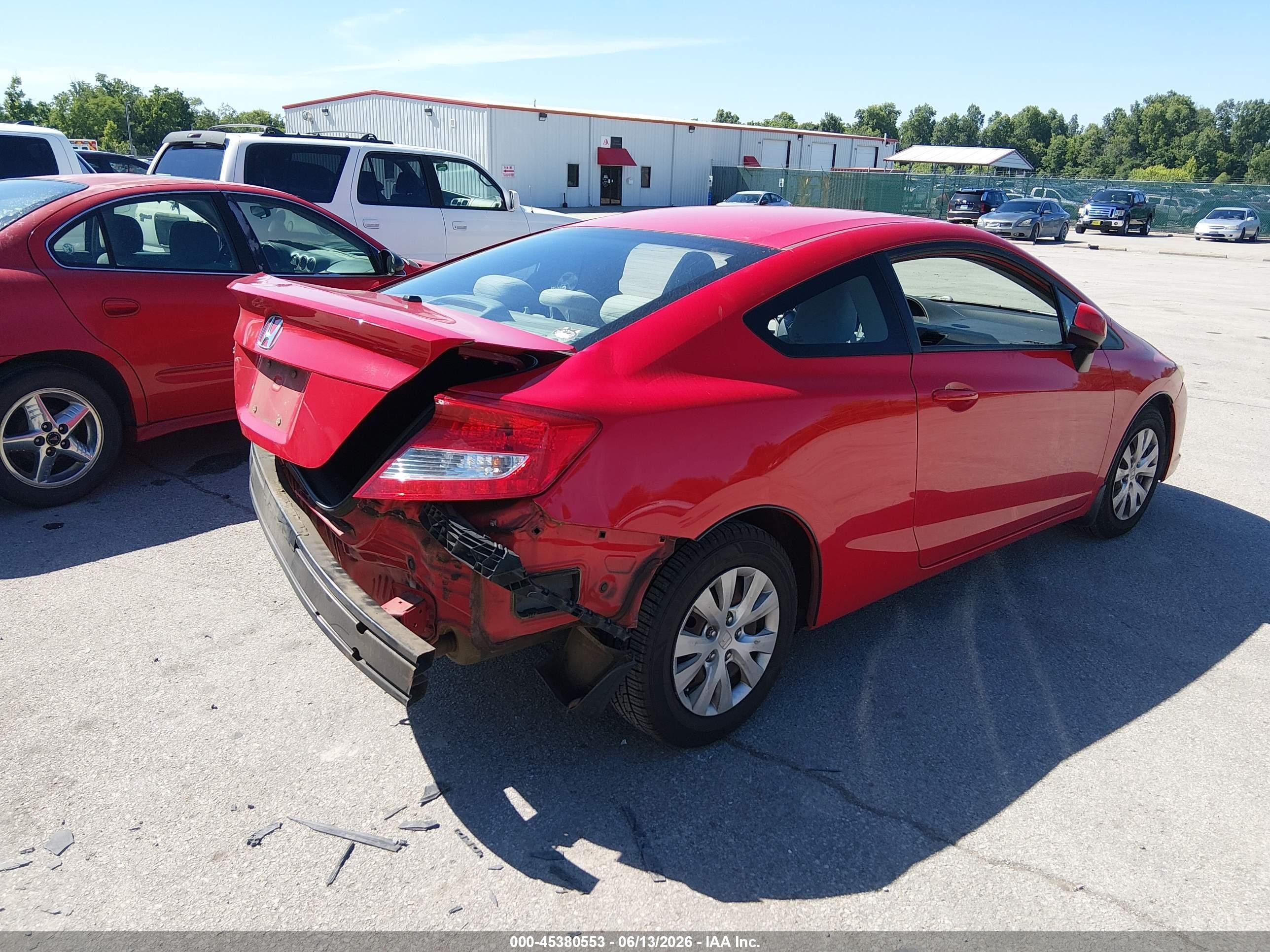 2012 Honda Civic Lx Красный vin: 2HGFG3B5XCH541042