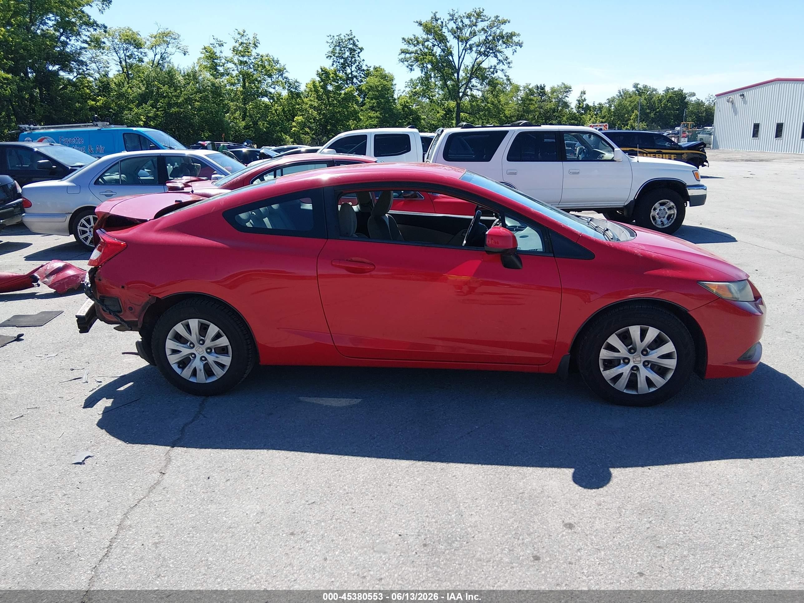 2012 Honda Civic Lx Красный vin: 2HGFG3B5XCH541042