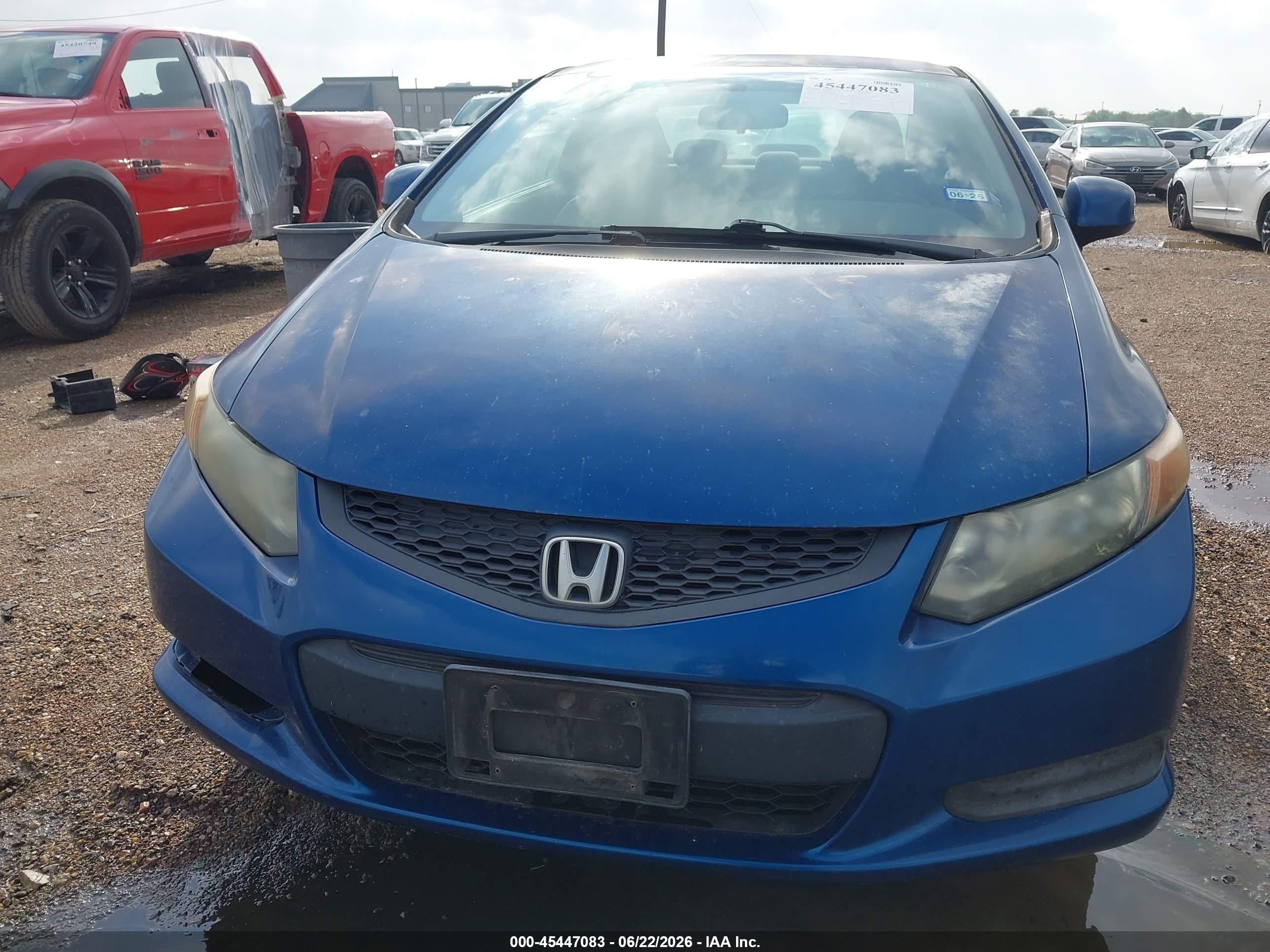 2012 Honda Civic Lx Blue vin: 2HGFG3B5XCH549027