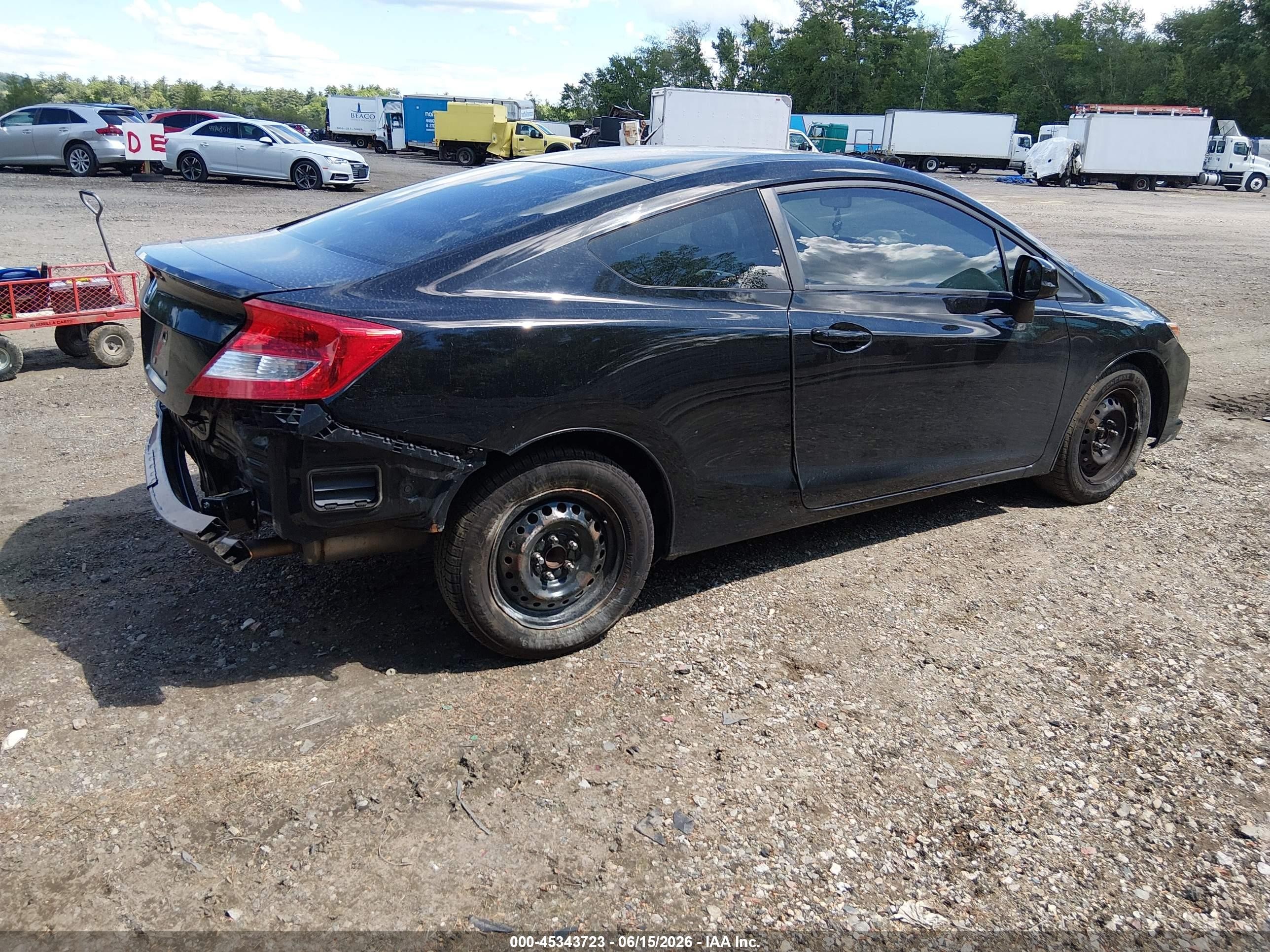 2012 Honda Civic Lx Black vin: 2HGFG3B5XCH556897
