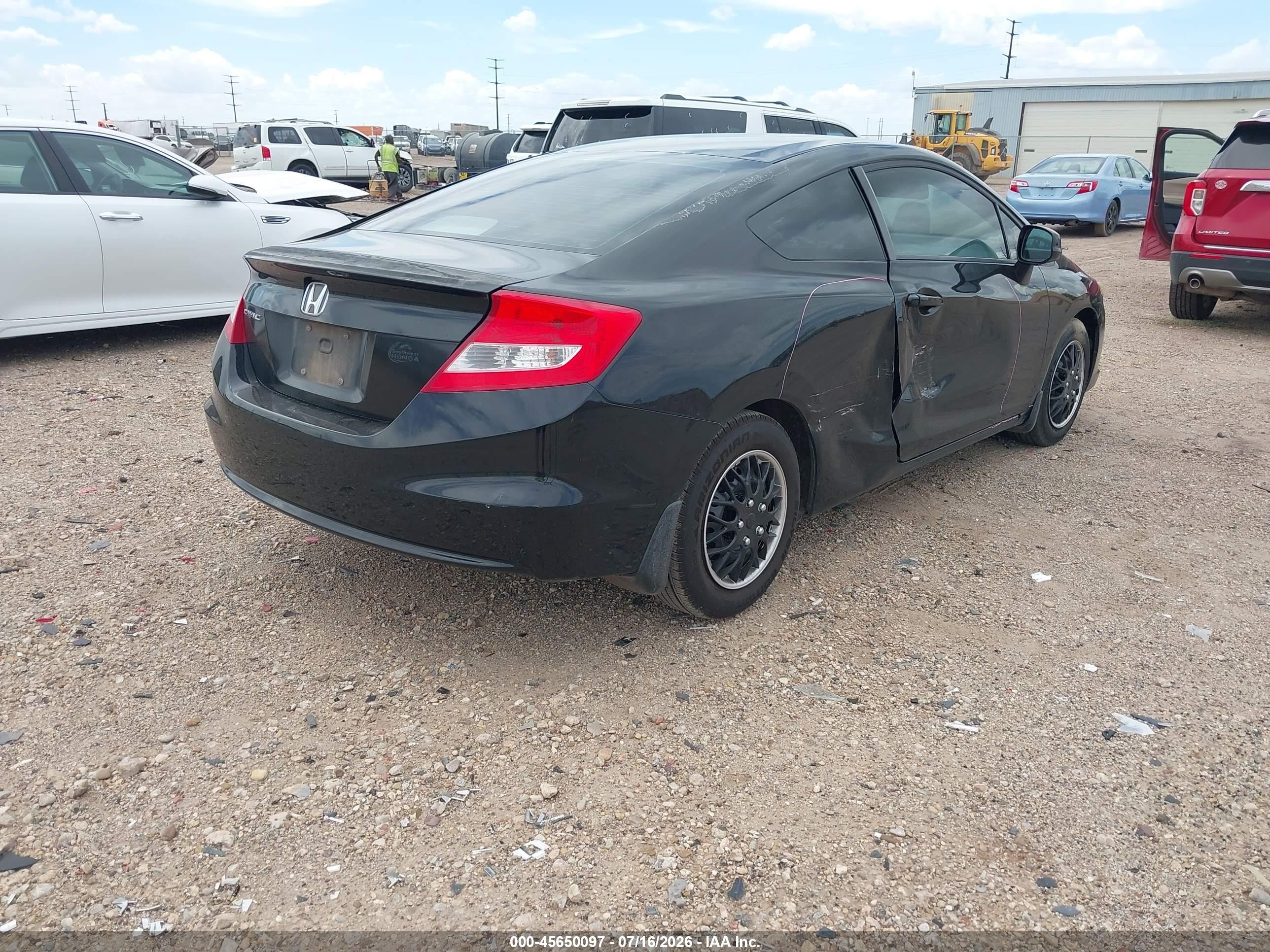 2012 Honda Civic Lx Black vin: 2HGFG3B5XCH559301