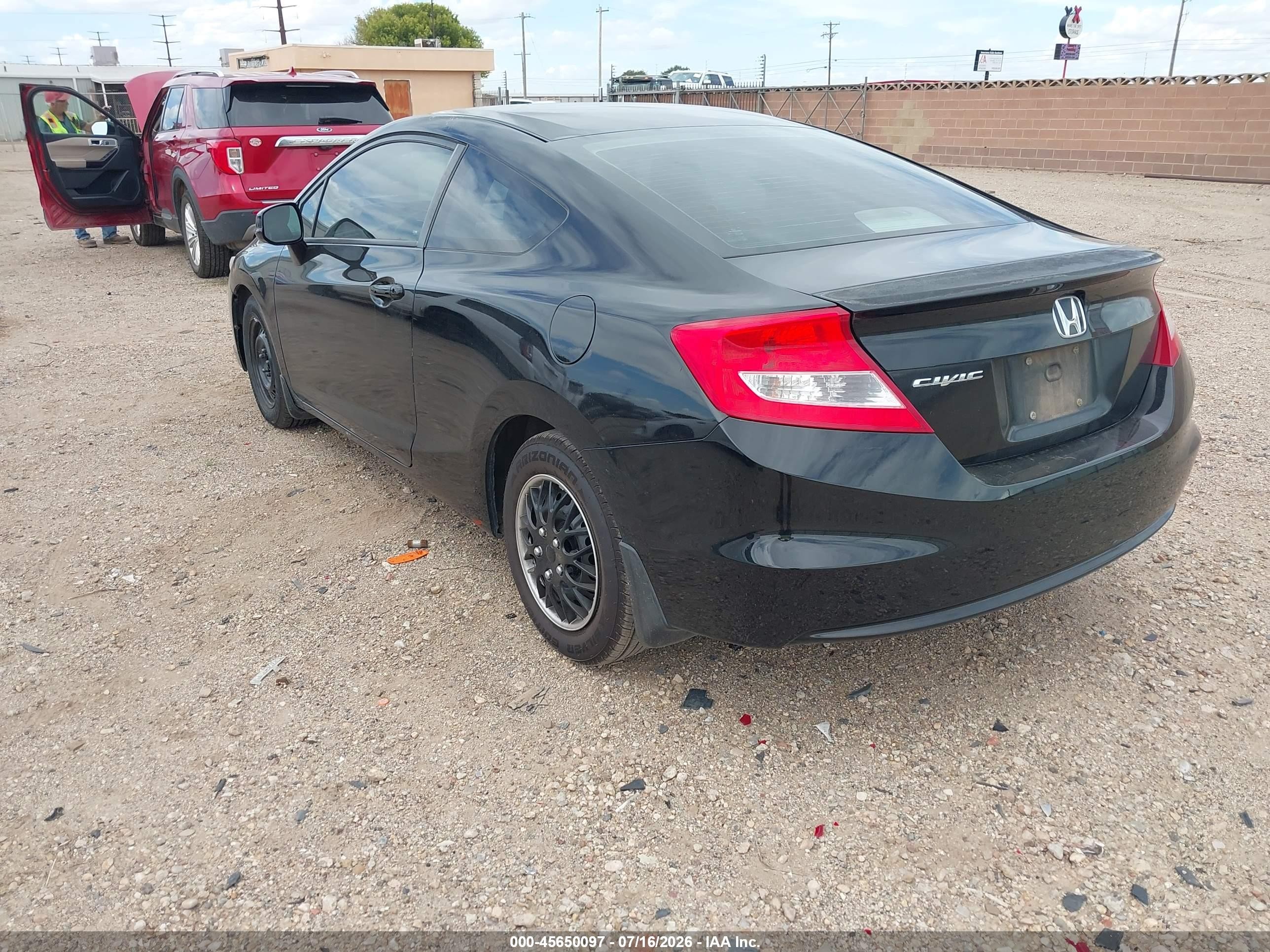 2012 Honda Civic Lx Black vin: 2HGFG3B5XCH559301