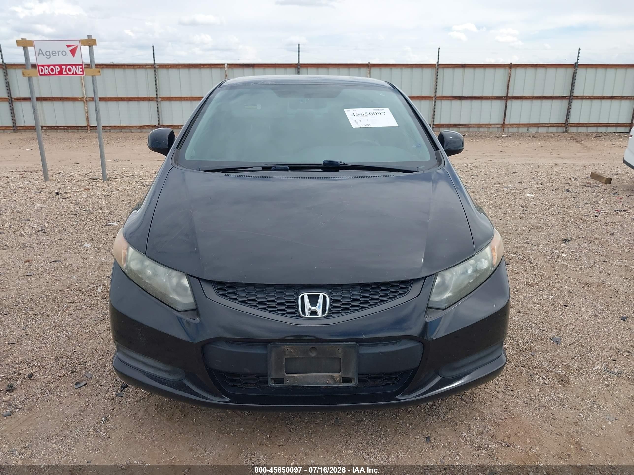 2012 Honda Civic Lx Black vin: 2HGFG3B5XCH559301