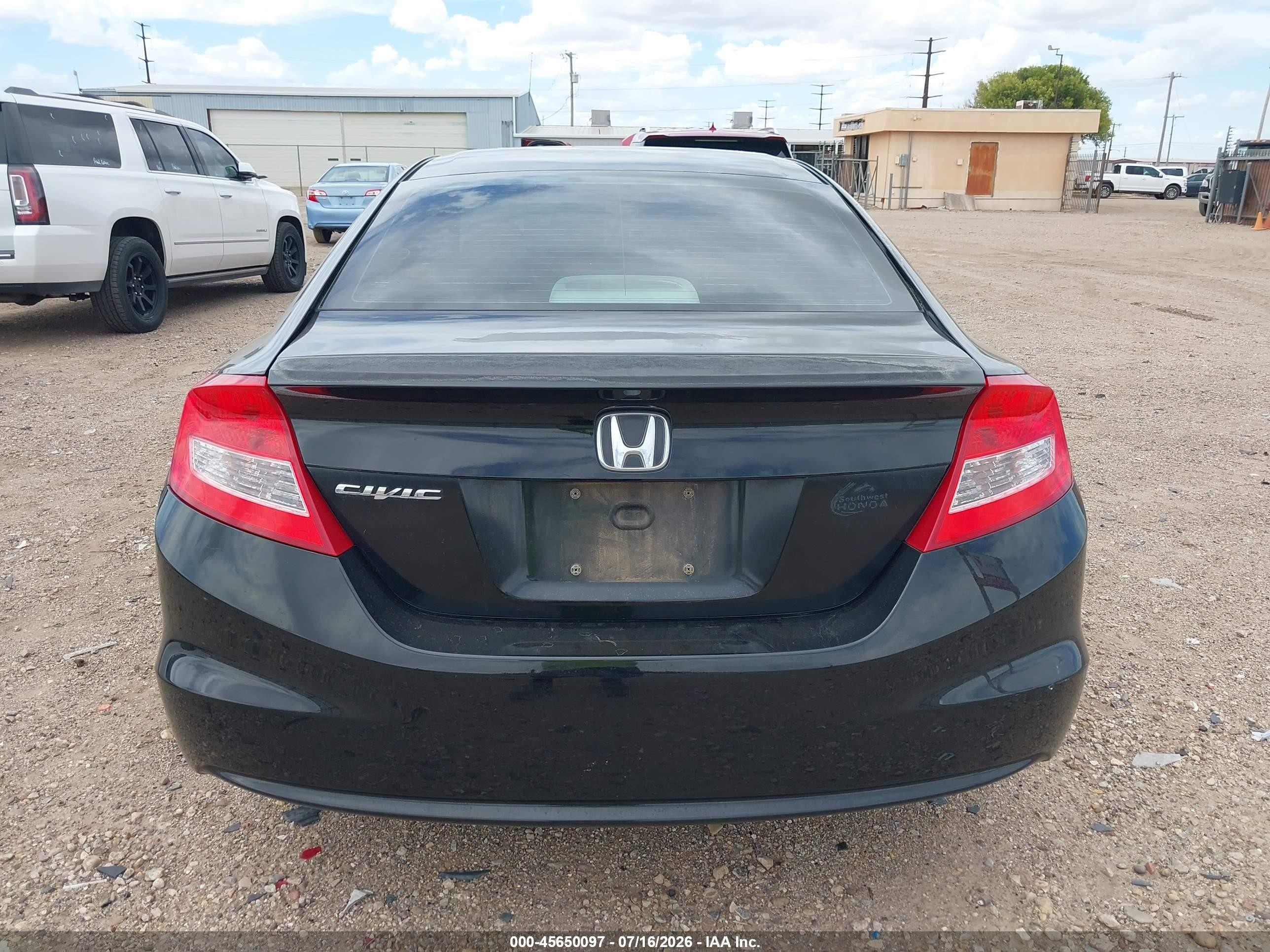 2012 Honda Civic Lx Black vin: 2HGFG3B5XCH559301