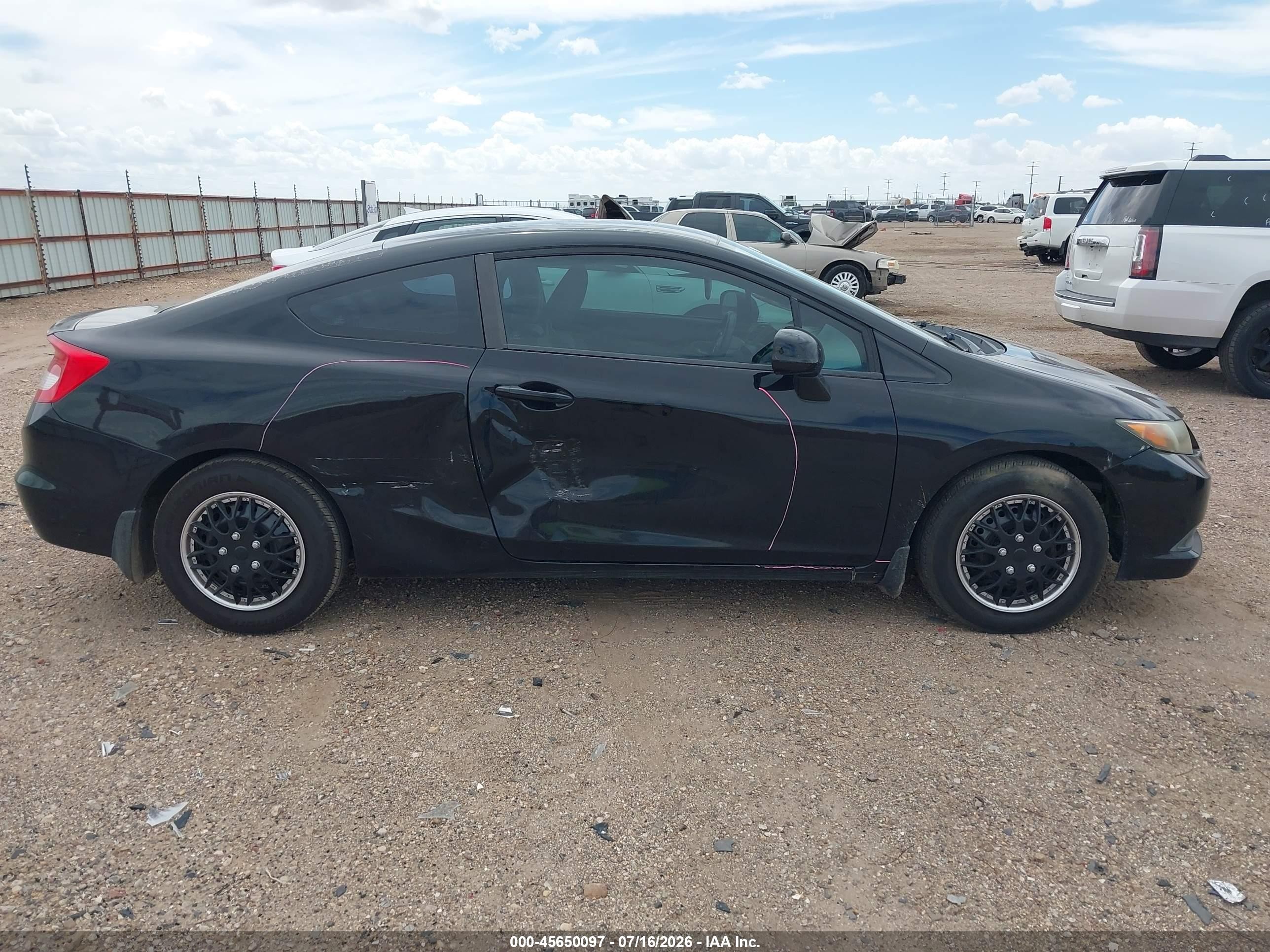 2012 Honda Civic Lx Black vin: 2HGFG3B5XCH559301