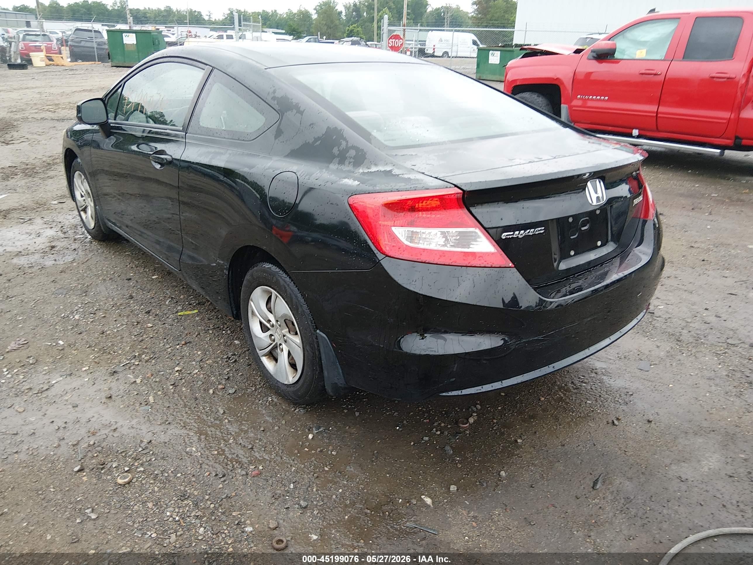 2013 Honda Civic Lx Black vin: 2HGFG3B5XDH506843