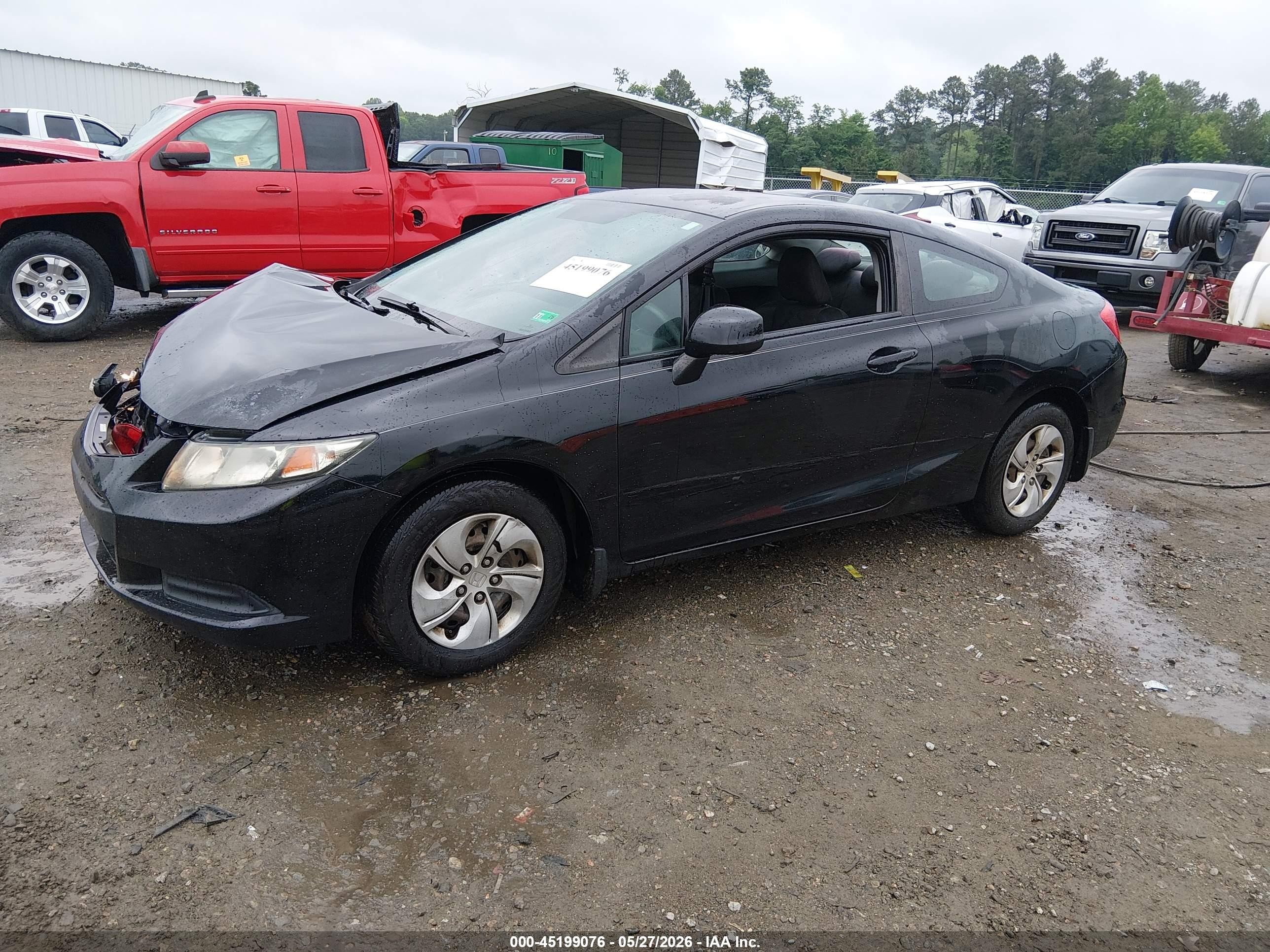 2013 Honda Civic Lx Black vin: 2HGFG3B5XDH506843