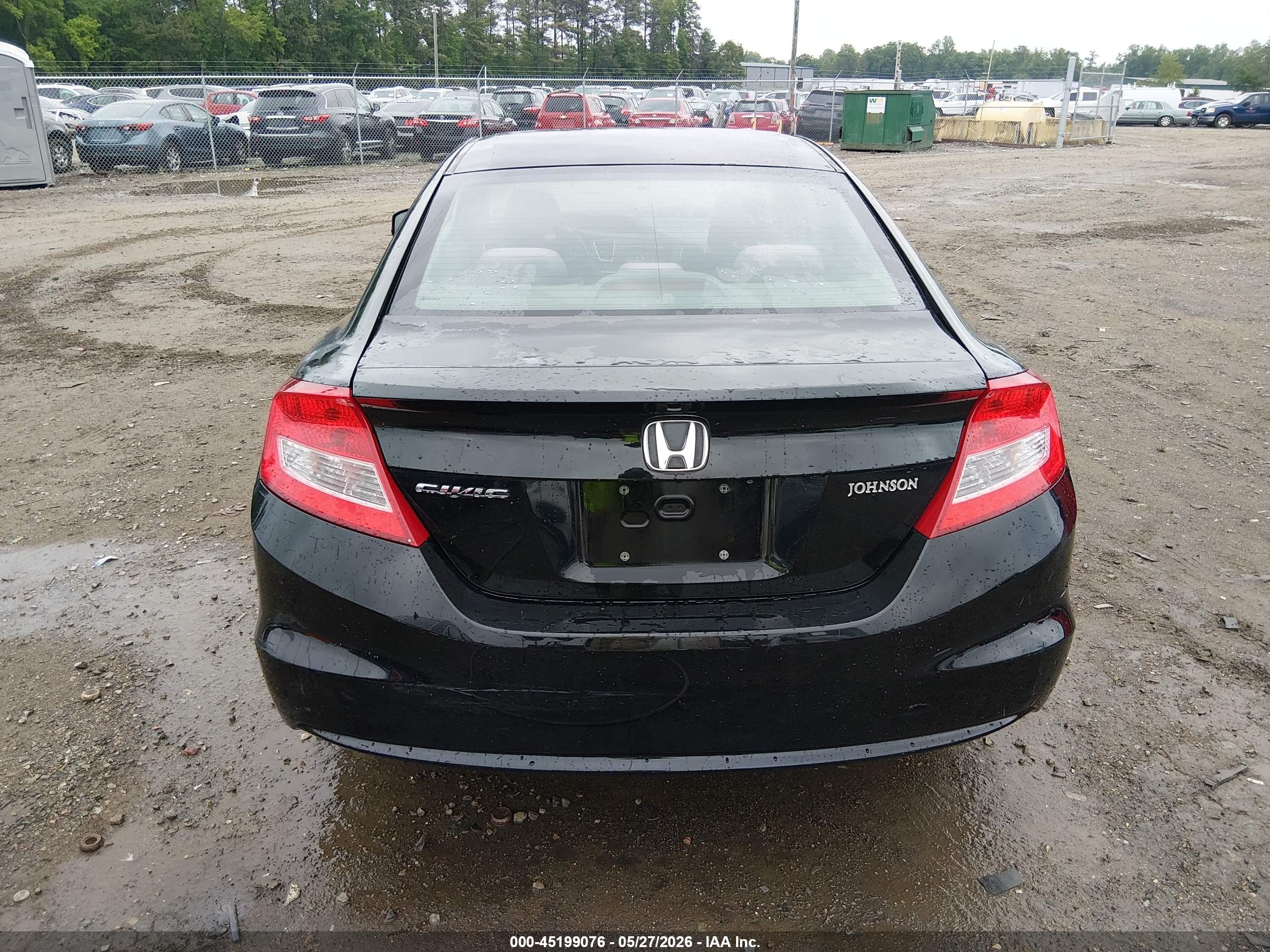 2013 Honda Civic Lx Black vin: 2HGFG3B5XDH506843
