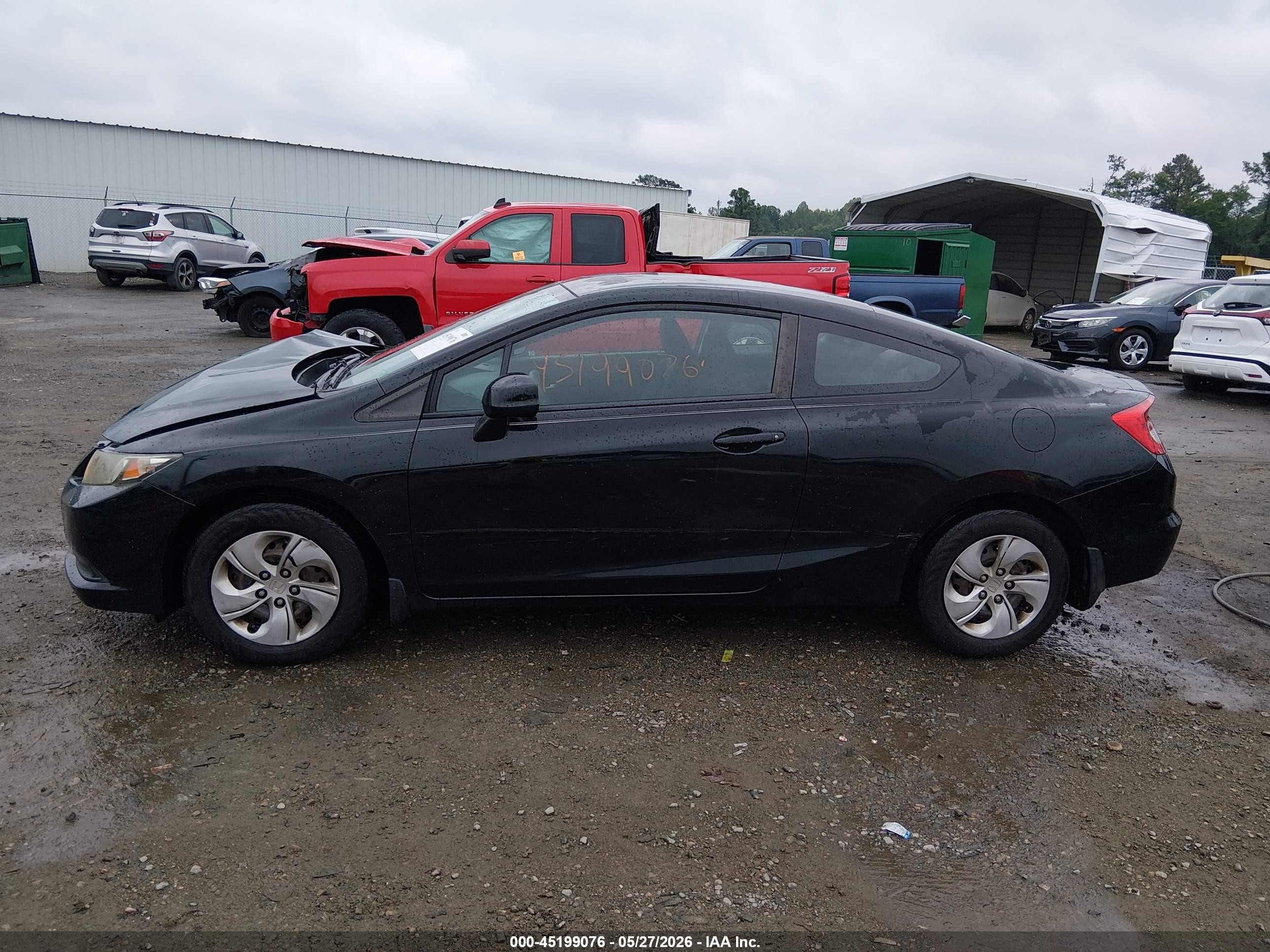 2013 Honda Civic Lx Black vin: 2HGFG3B5XDH506843