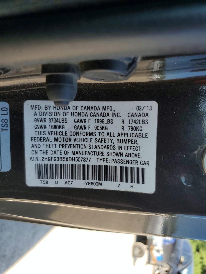 2013 Honda Civic Lx Gray vin: 2HGFG3B5XDH507877