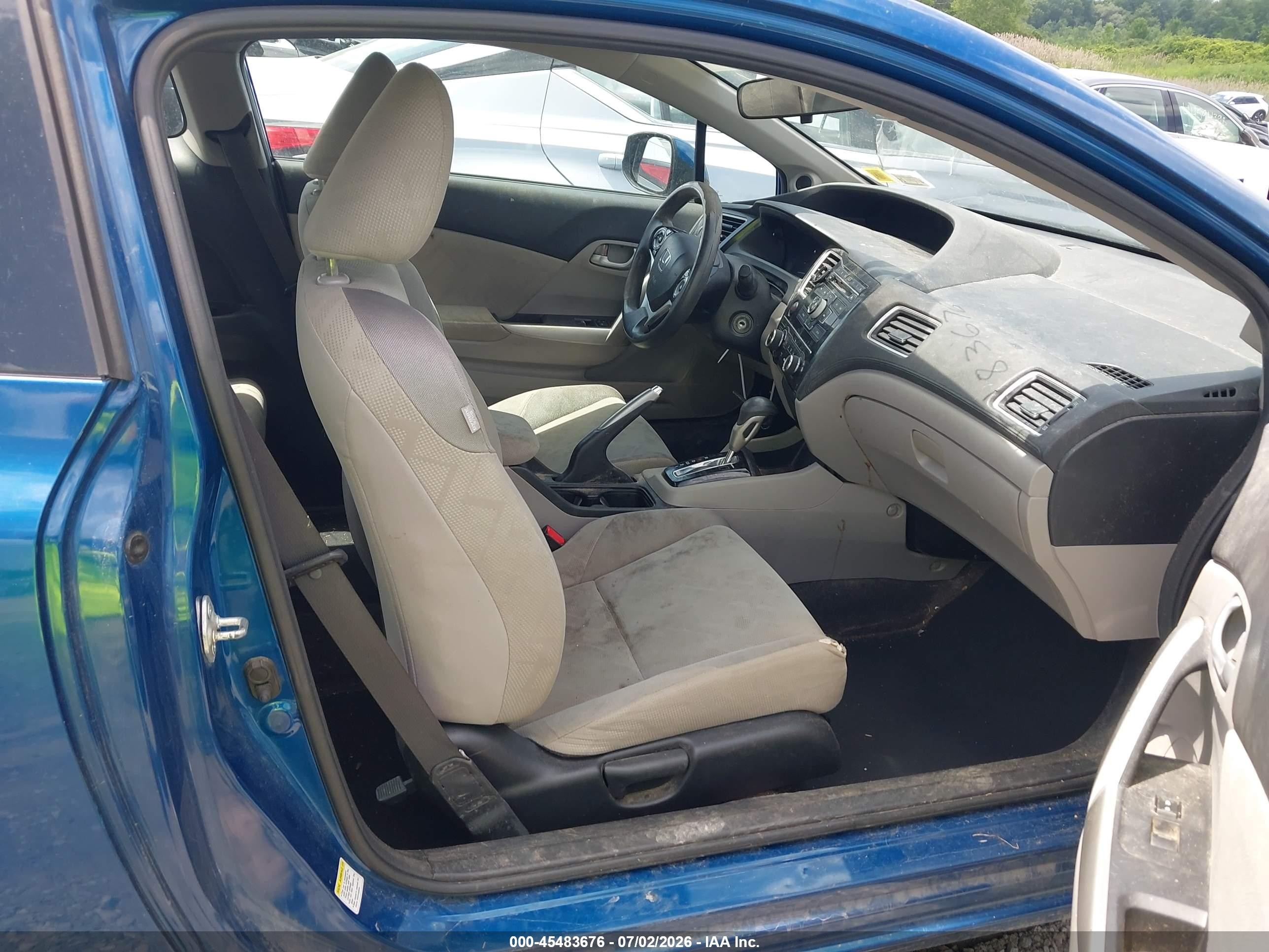 2013 Honda Civic Lx Blue vin: 2HGFG3B5XDH512366