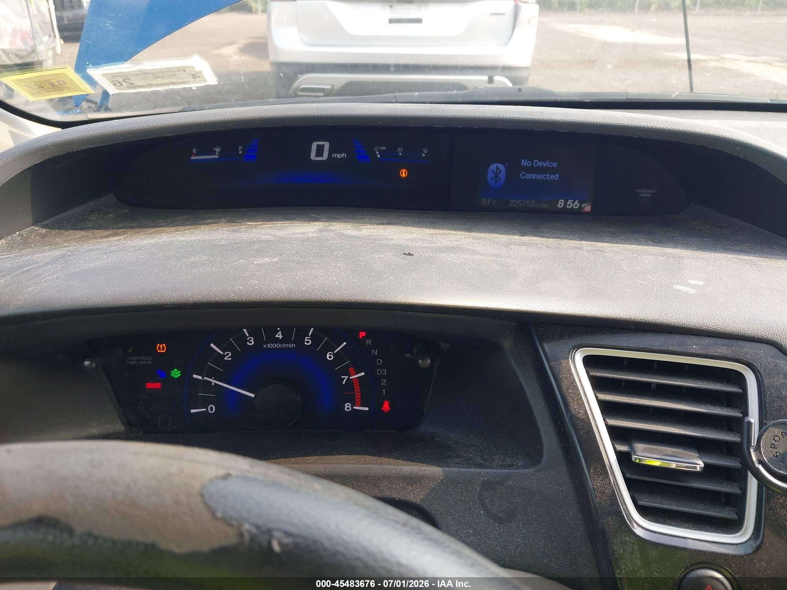 2013 Honda Civic Lx Blue vin: 2HGFG3B5XDH512366