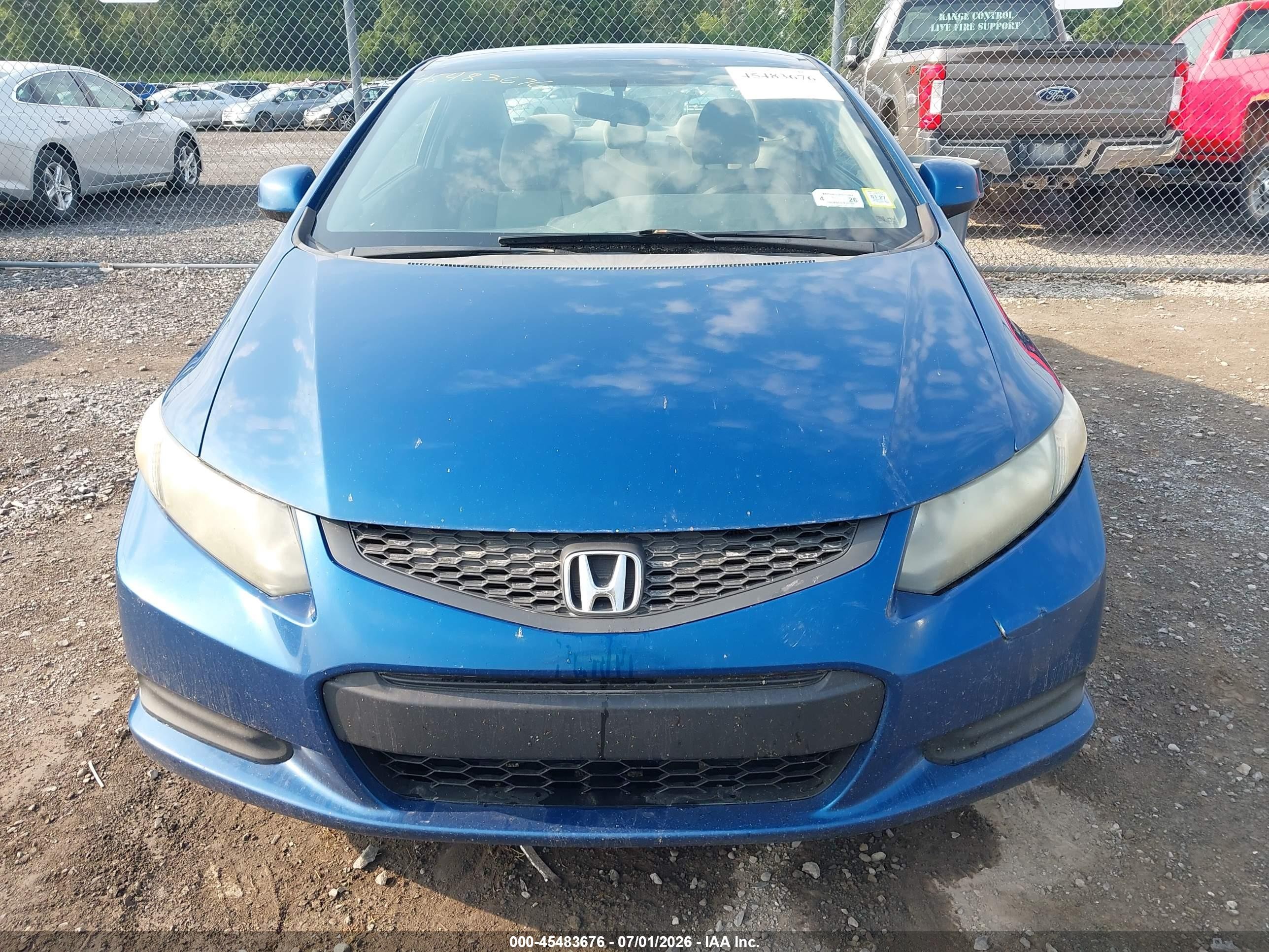 2013 Honda Civic Lx Blue vin: 2HGFG3B5XDH512366