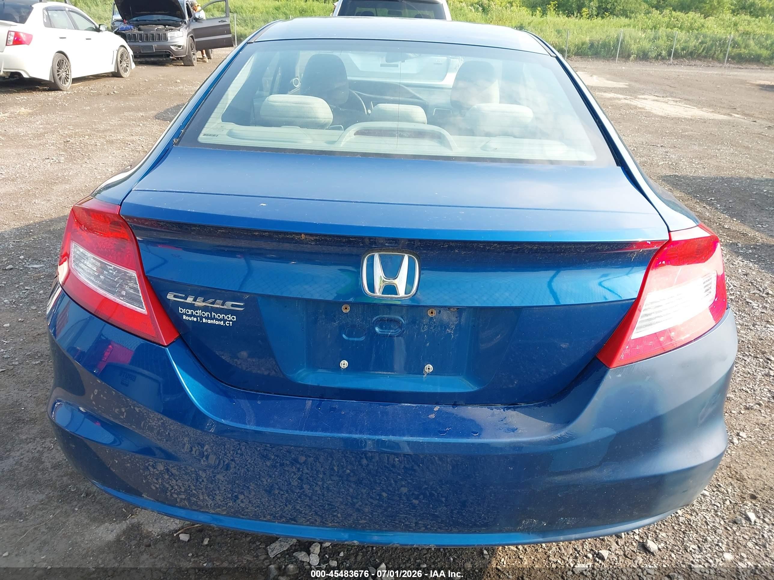 2013 Honda Civic Lx Blue vin: 2HGFG3B5XDH512366