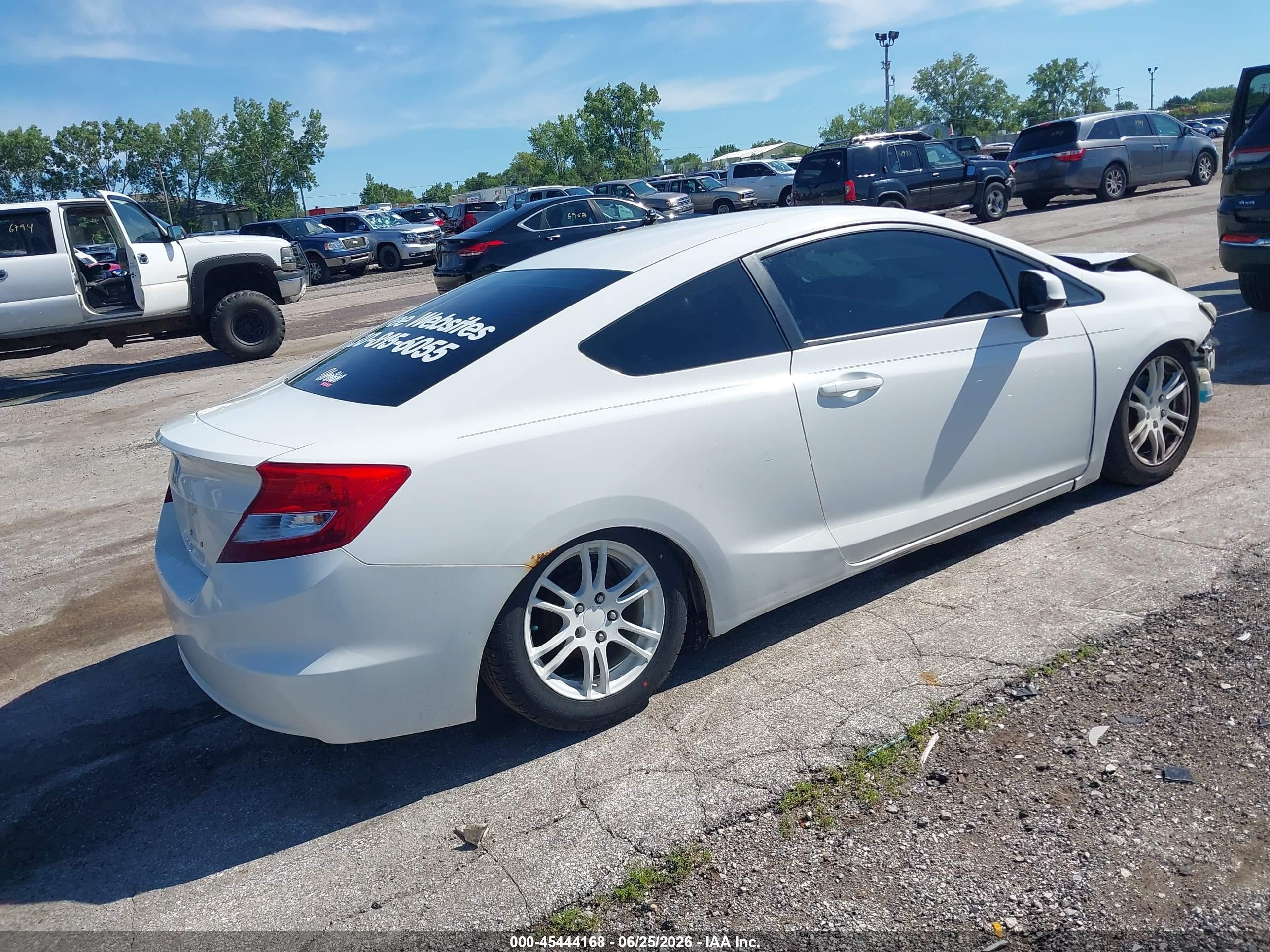 2013 Honda Civic Lx White vin: 2HGFG3B5XDH520967