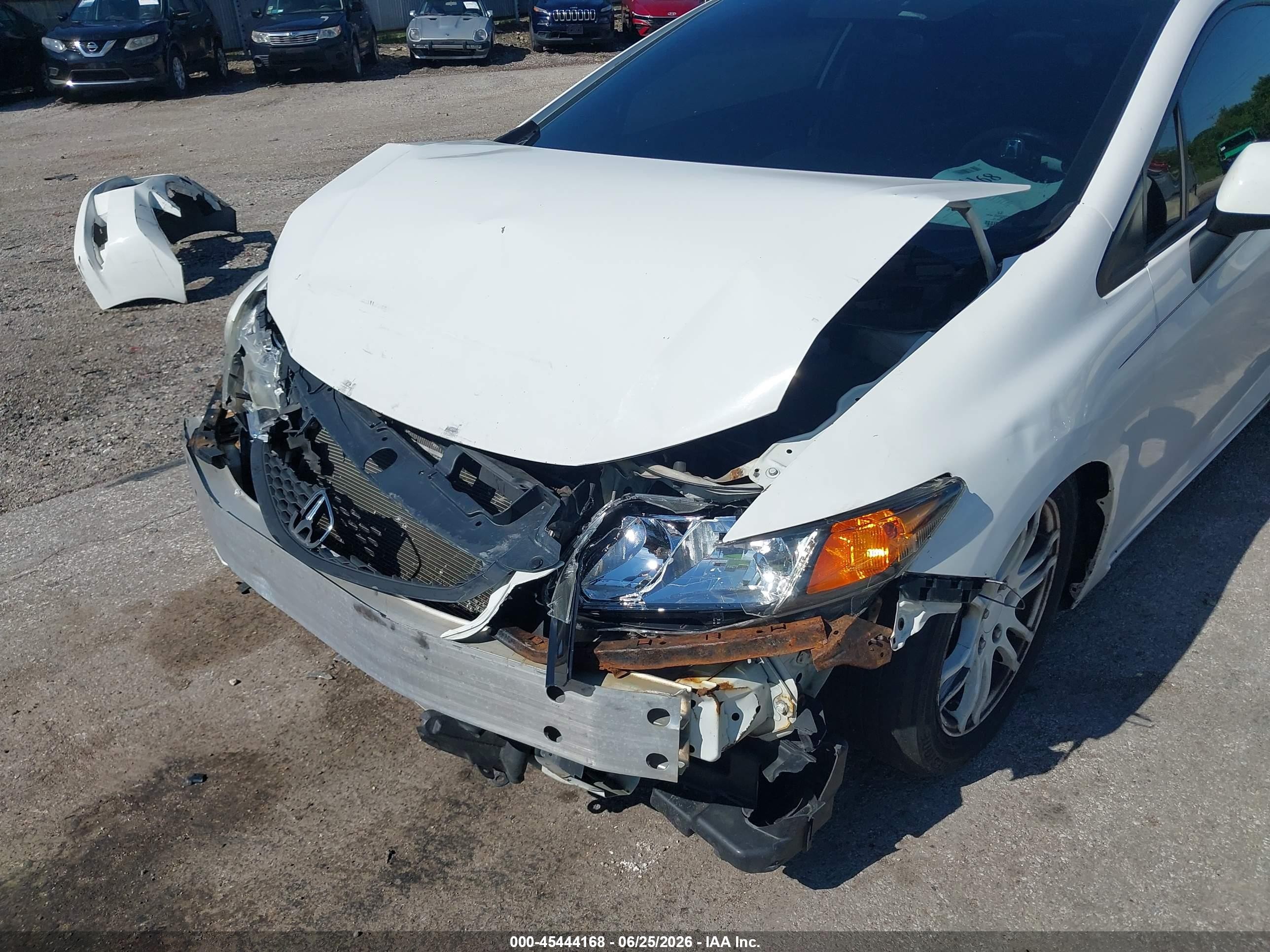 2013 Honda Civic Lx White vin: 2HGFG3B5XDH520967