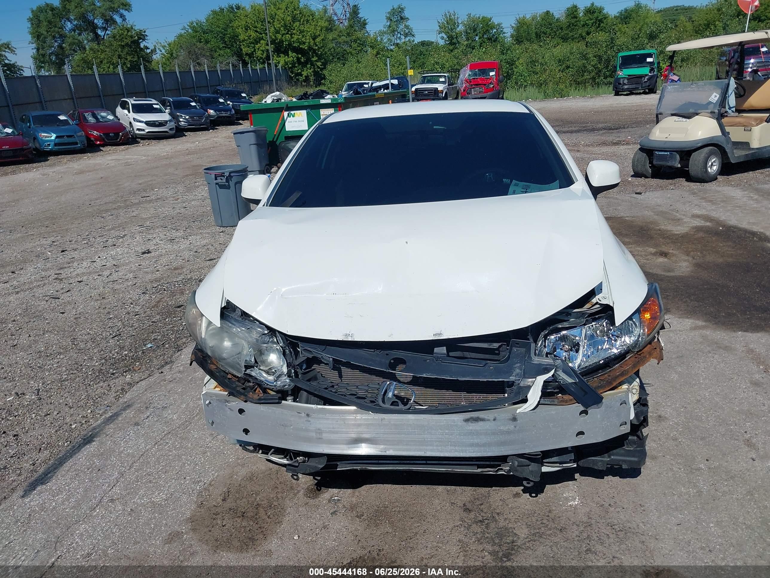 2013 Honda Civic Lx White vin: 2HGFG3B5XDH520967