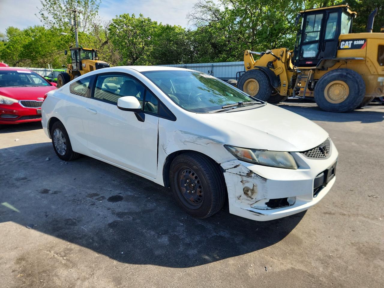 2013 Honda Civic Lx White vin: 2HGFG3B5XDH524744