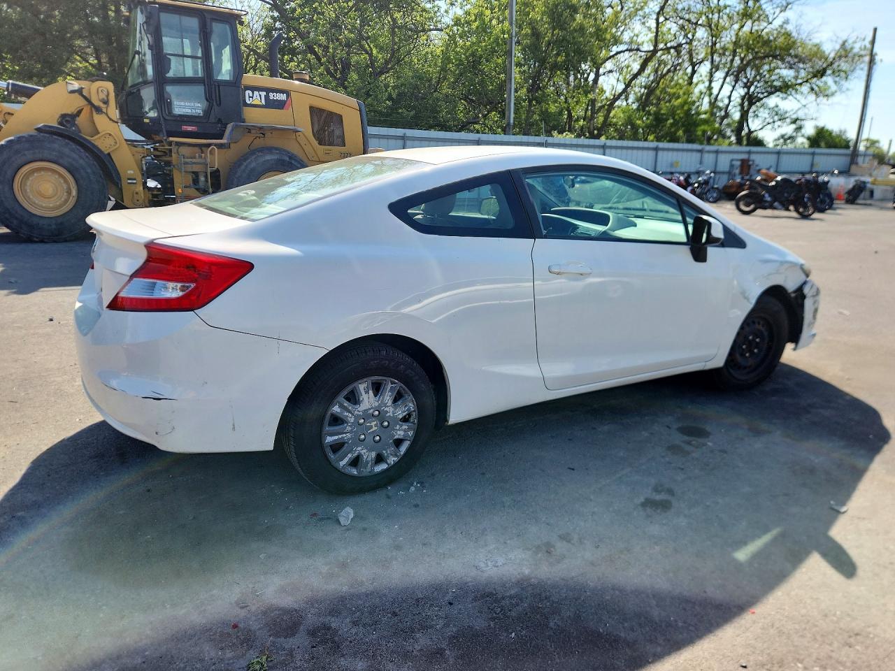 2013 Honda Civic Lx White vin: 2HGFG3B5XDH524744