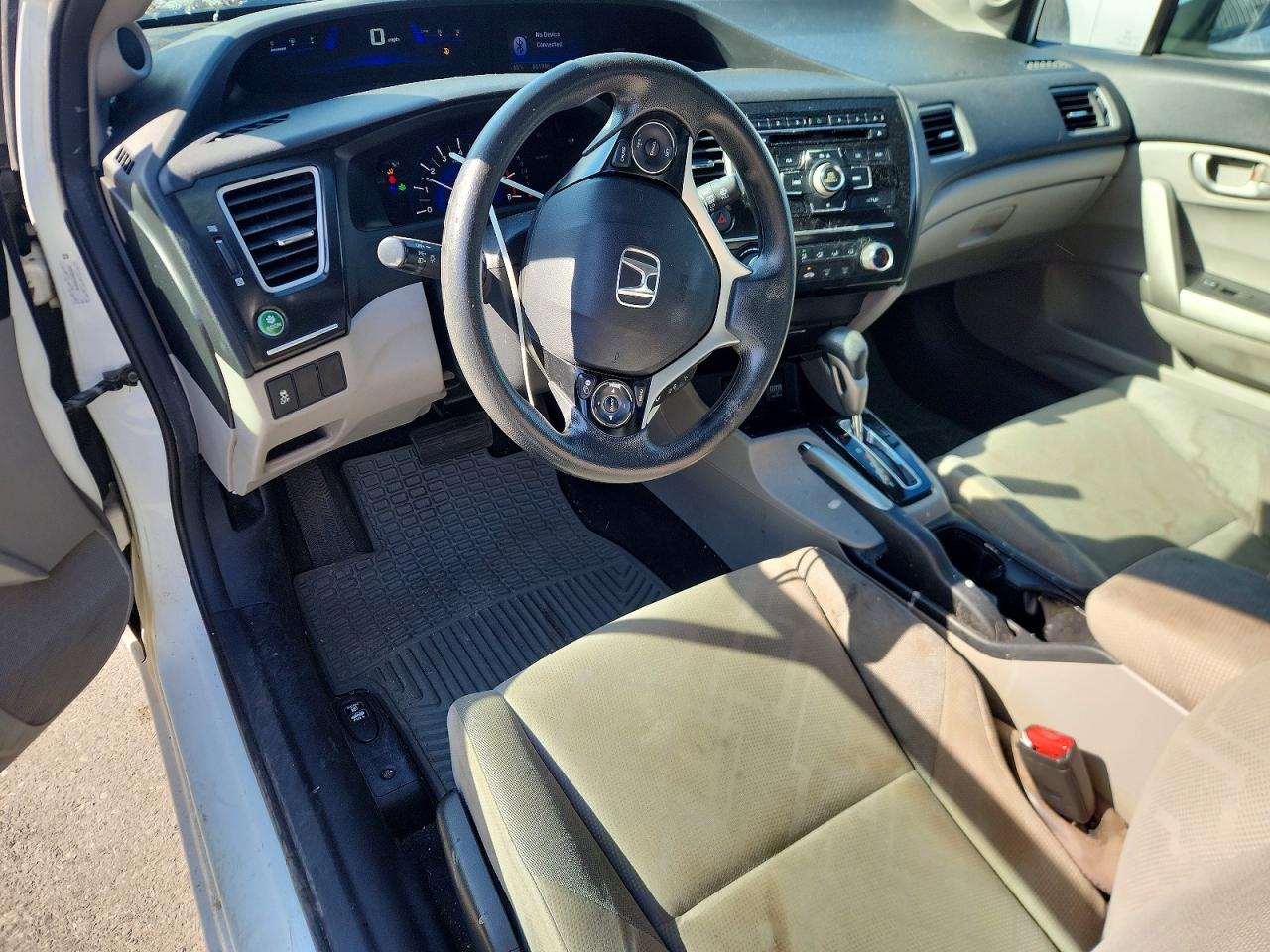 2013 Honda Civic Lx White vin: 2HGFG3B5XDH524744