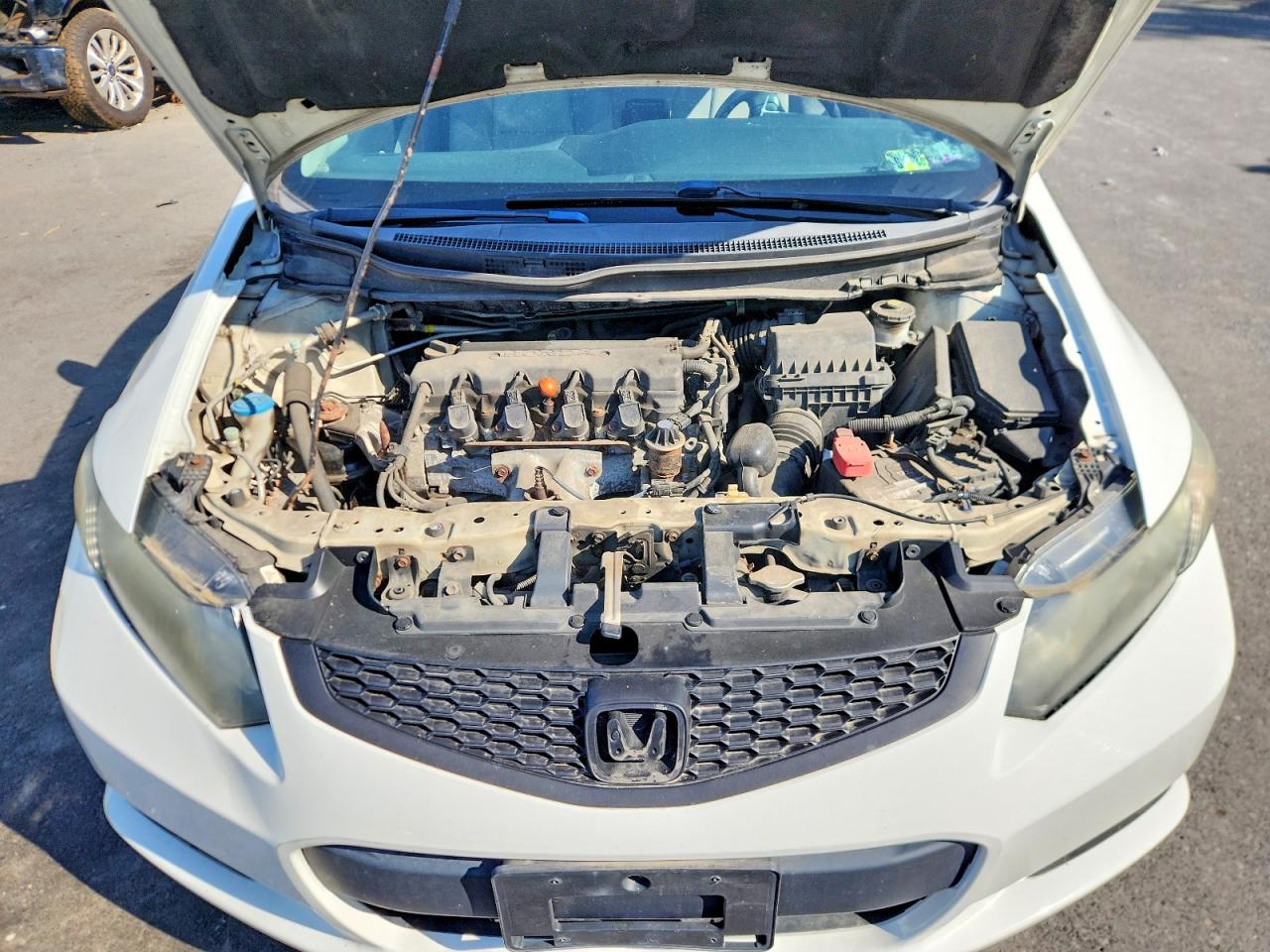 2013 Honda Civic Lx White vin: 2HGFG3B5XDH524744