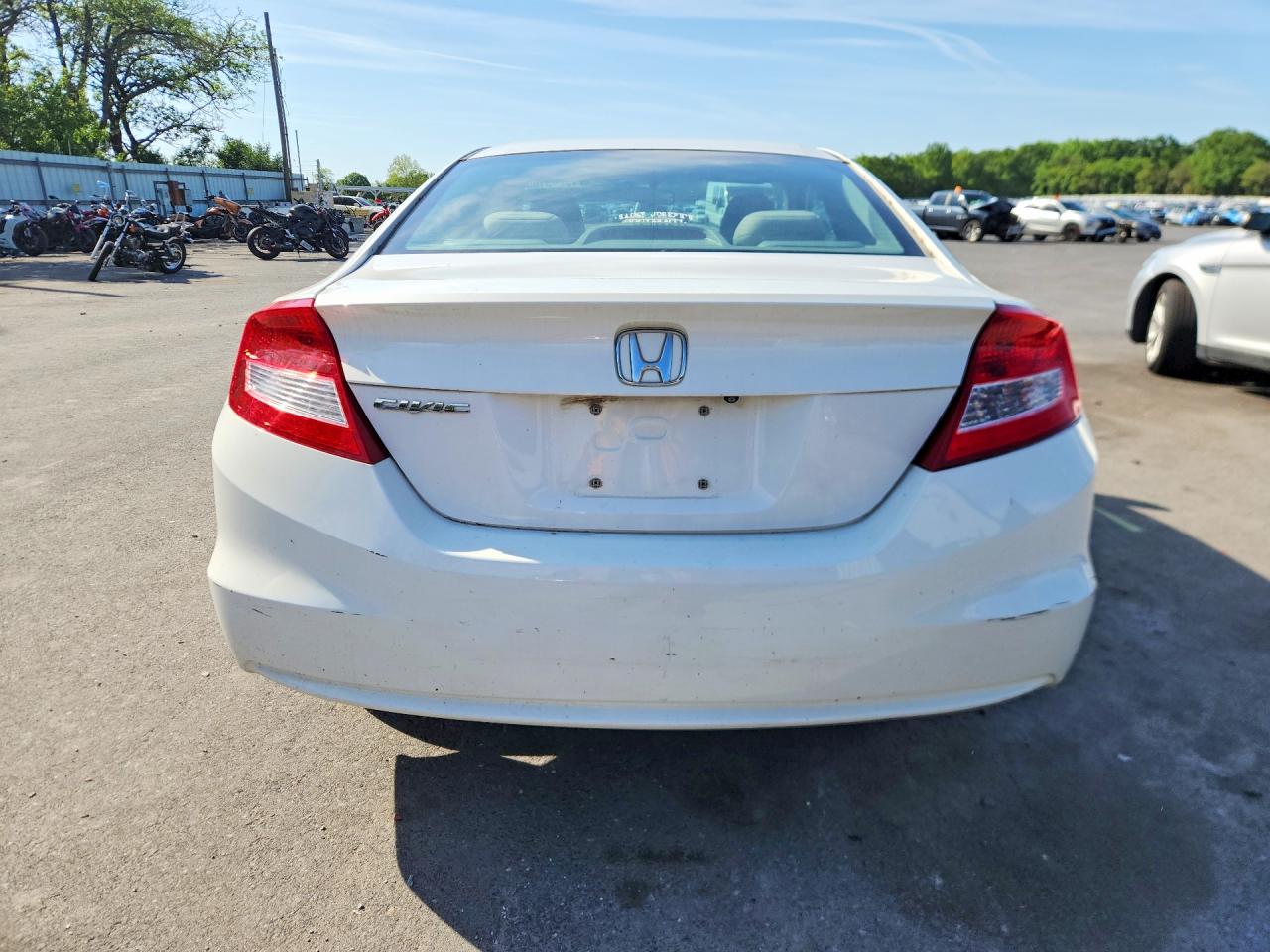 2013 Honda Civic Lx White vin: 2HGFG3B5XDH524744