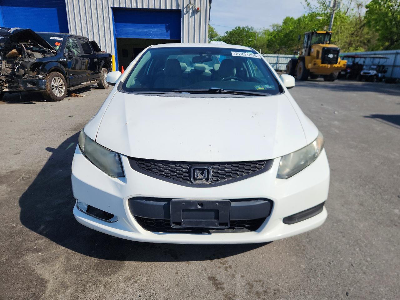 2013 Honda Civic Lx White vin: 2HGFG3B5XDH524744