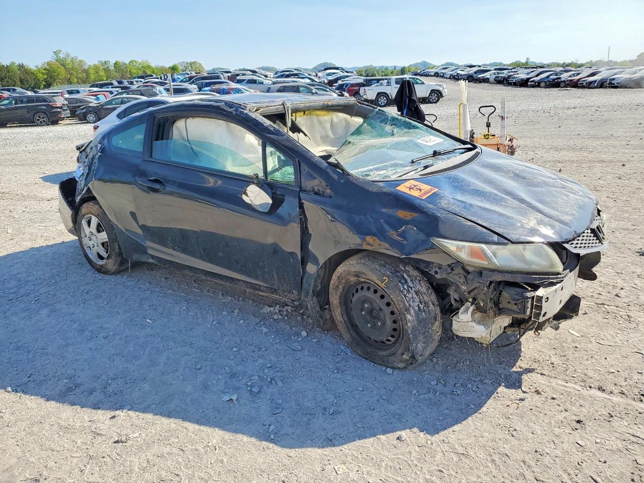 2013 Honda Civic Lx Black vin: 2HGFG3B5XDH524789