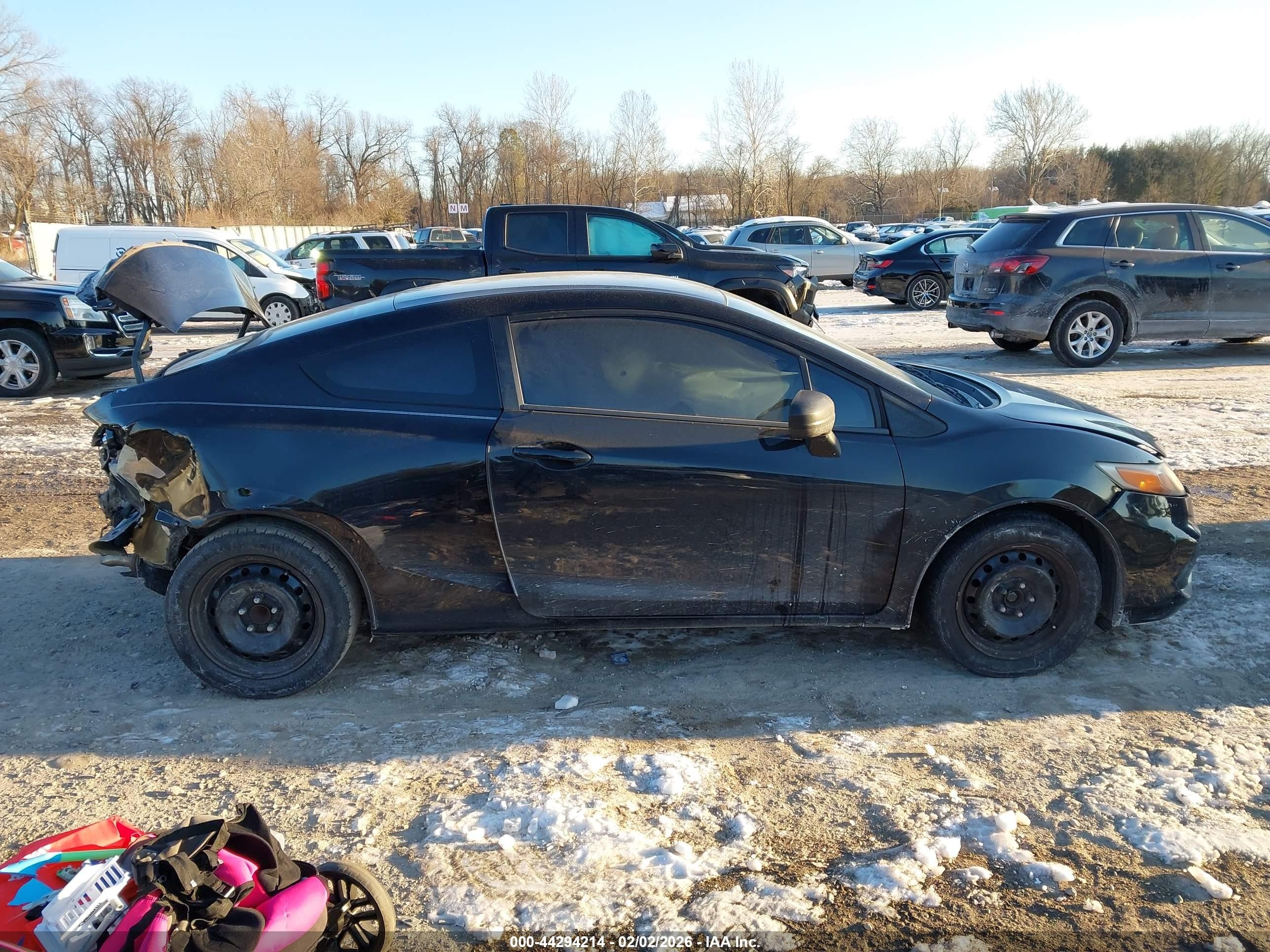 2014 Honda Civic Lx Black vin: 2HGFG3B5XEH518234
