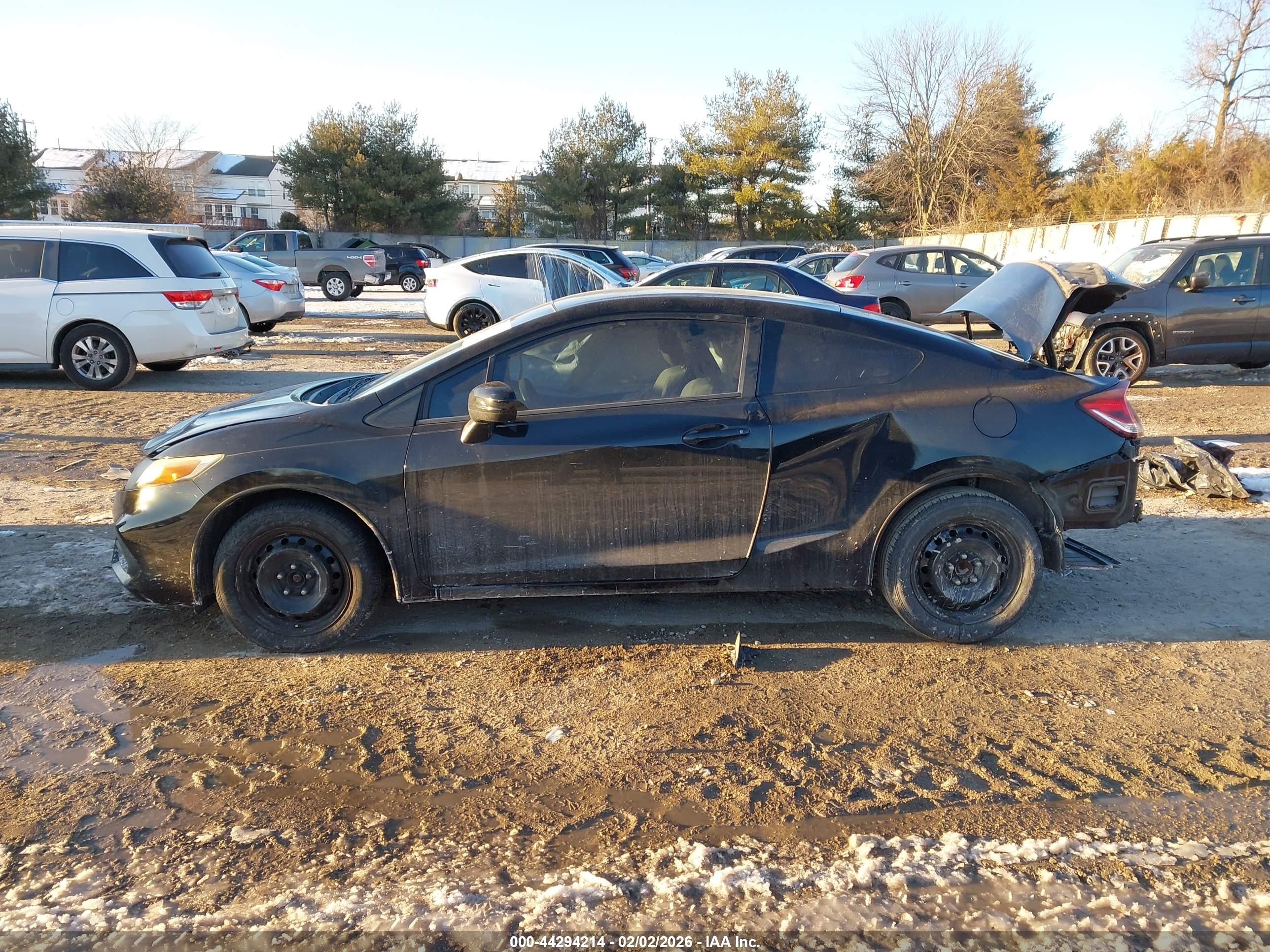 2014 Honda Civic Lx Black vin: 2HGFG3B5XEH518234