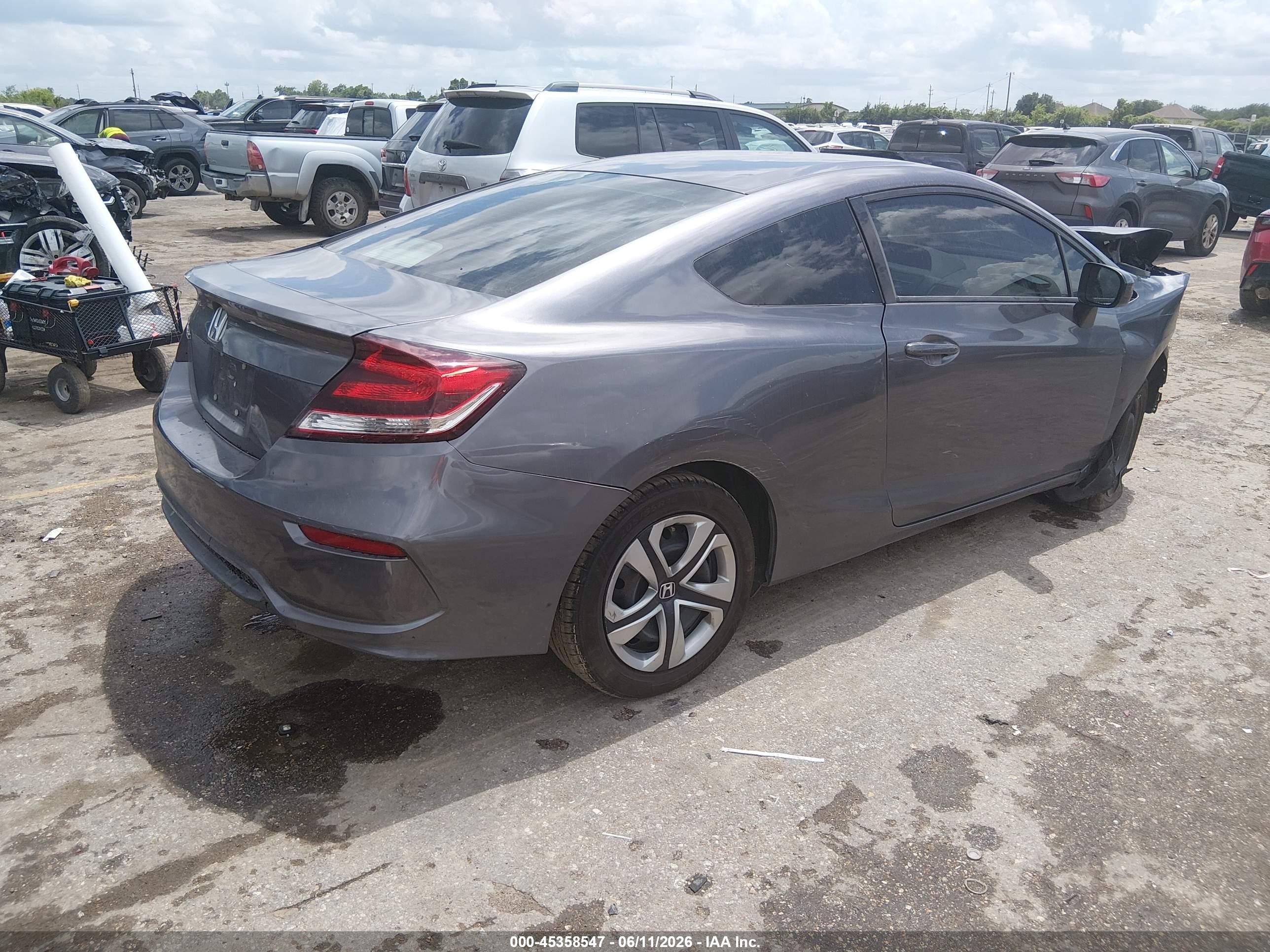 2014 Honda Civic Lx Gray vin: 2HGFG3B5XEH519674