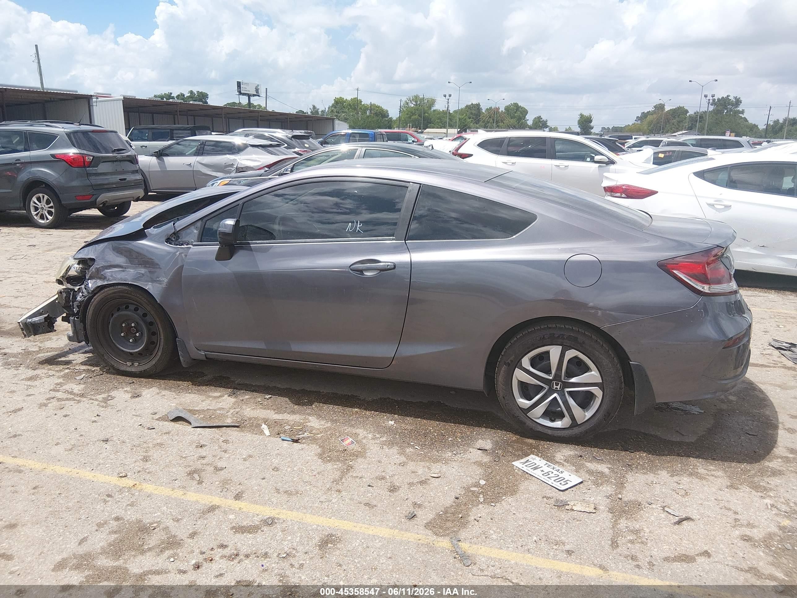 2014 Honda Civic Lx Gray vin: 2HGFG3B5XEH519674