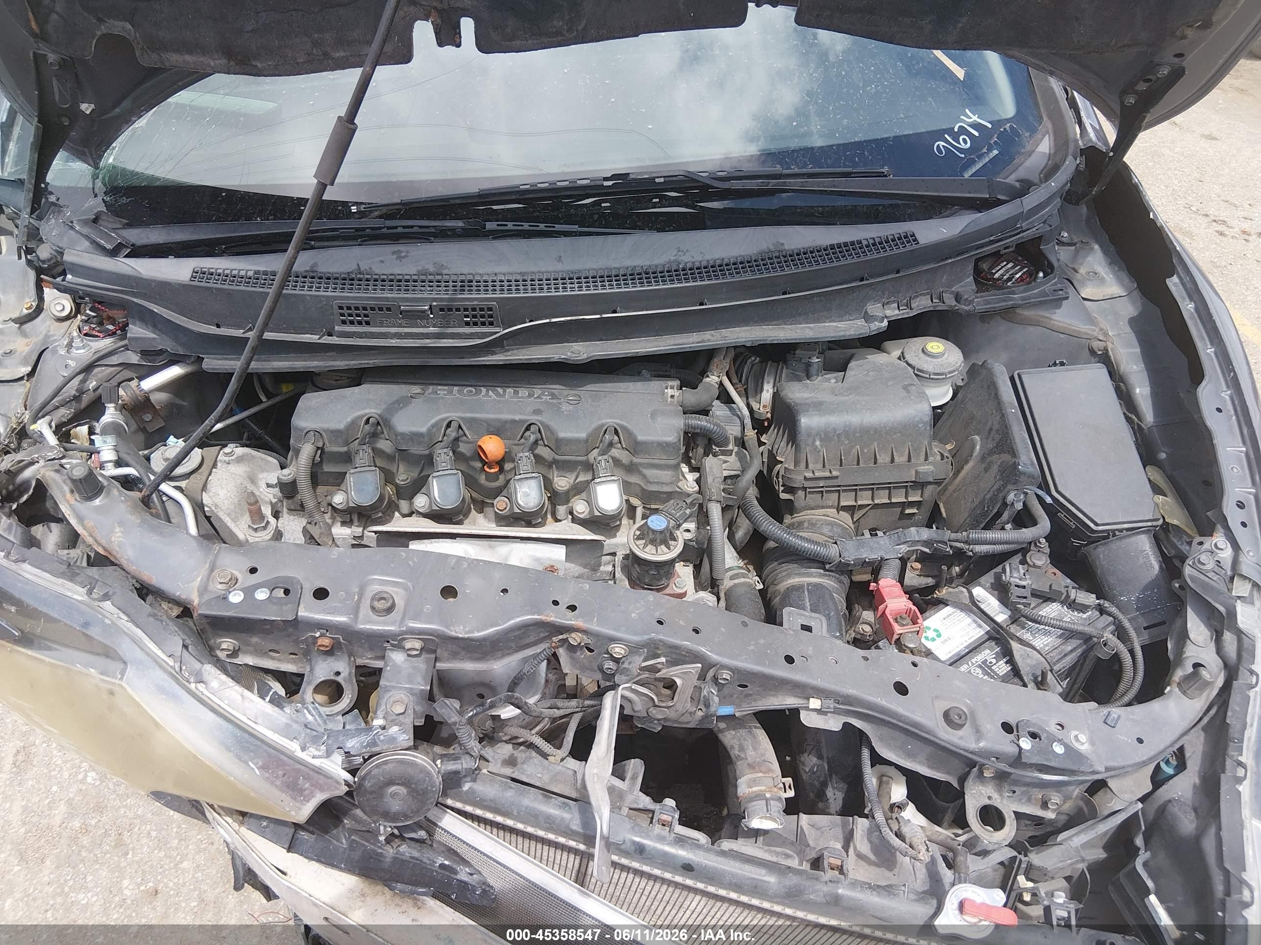 2014 Honda Civic Lx Gray vin: 2HGFG3B5XEH519674