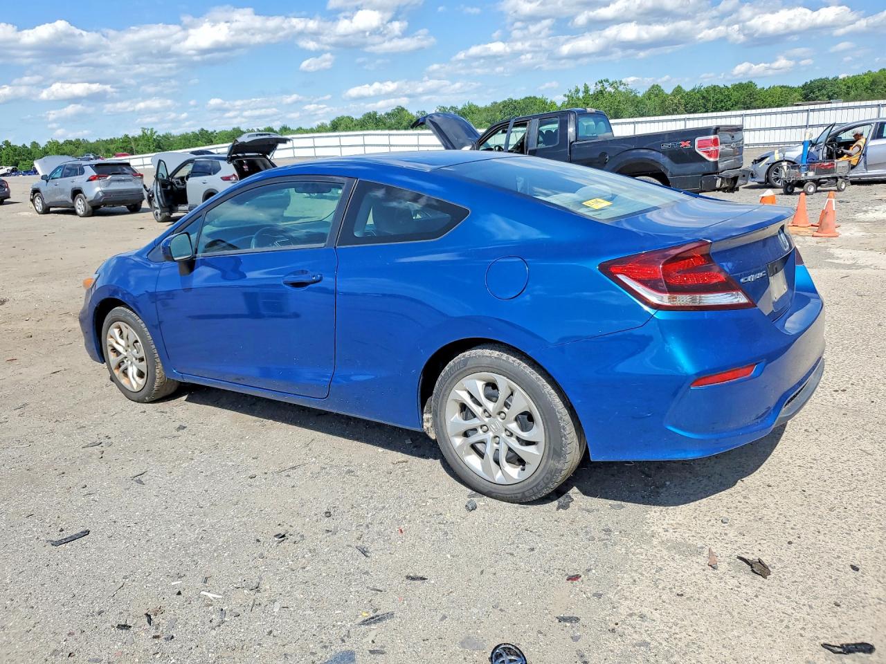 2014 Honda Civic Lx Blue vin: 2HGFG3B5XEH520615