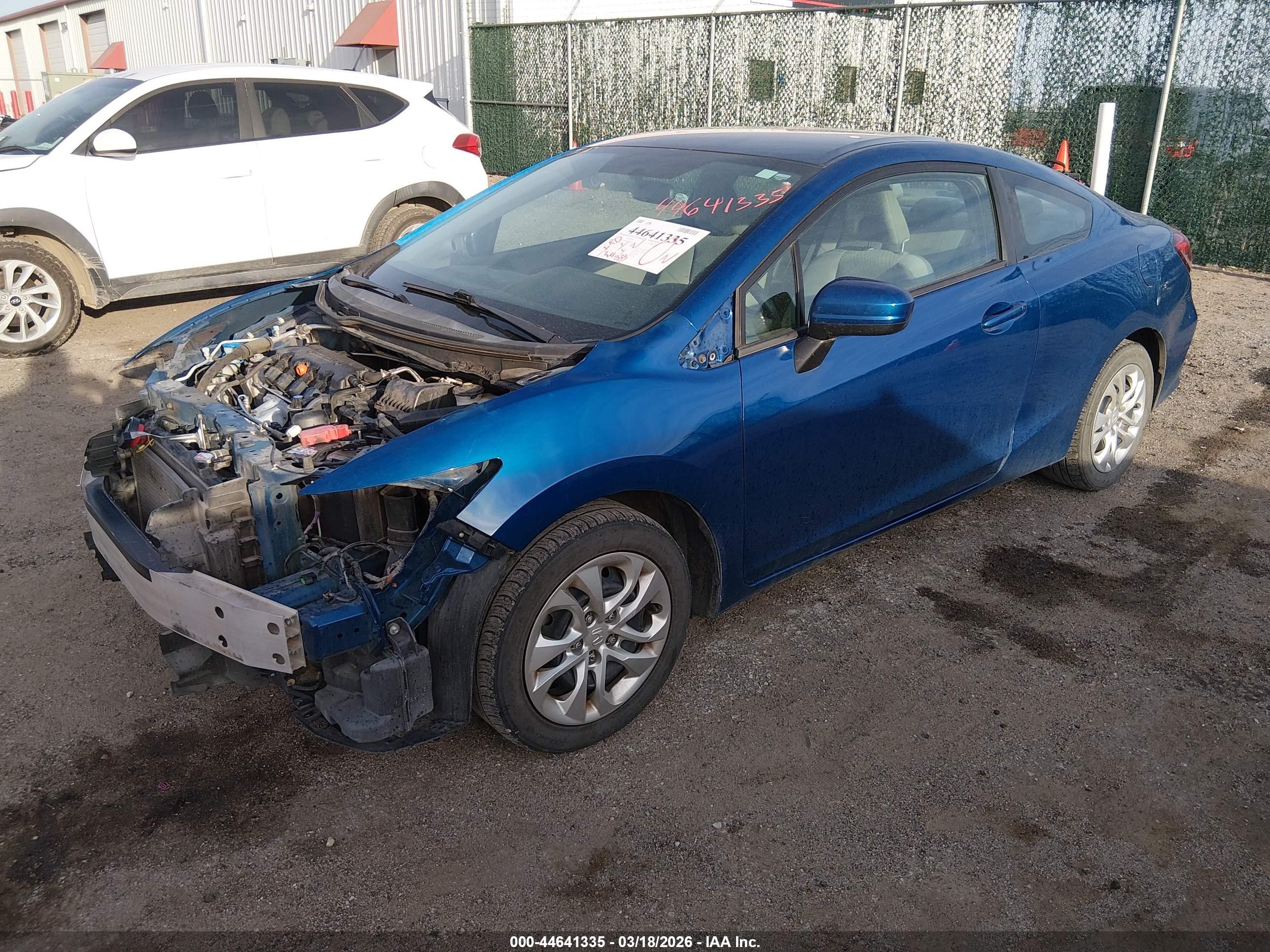 2014 Honda Civic Lx Blue vin: 2HGFG3B5XEH526690