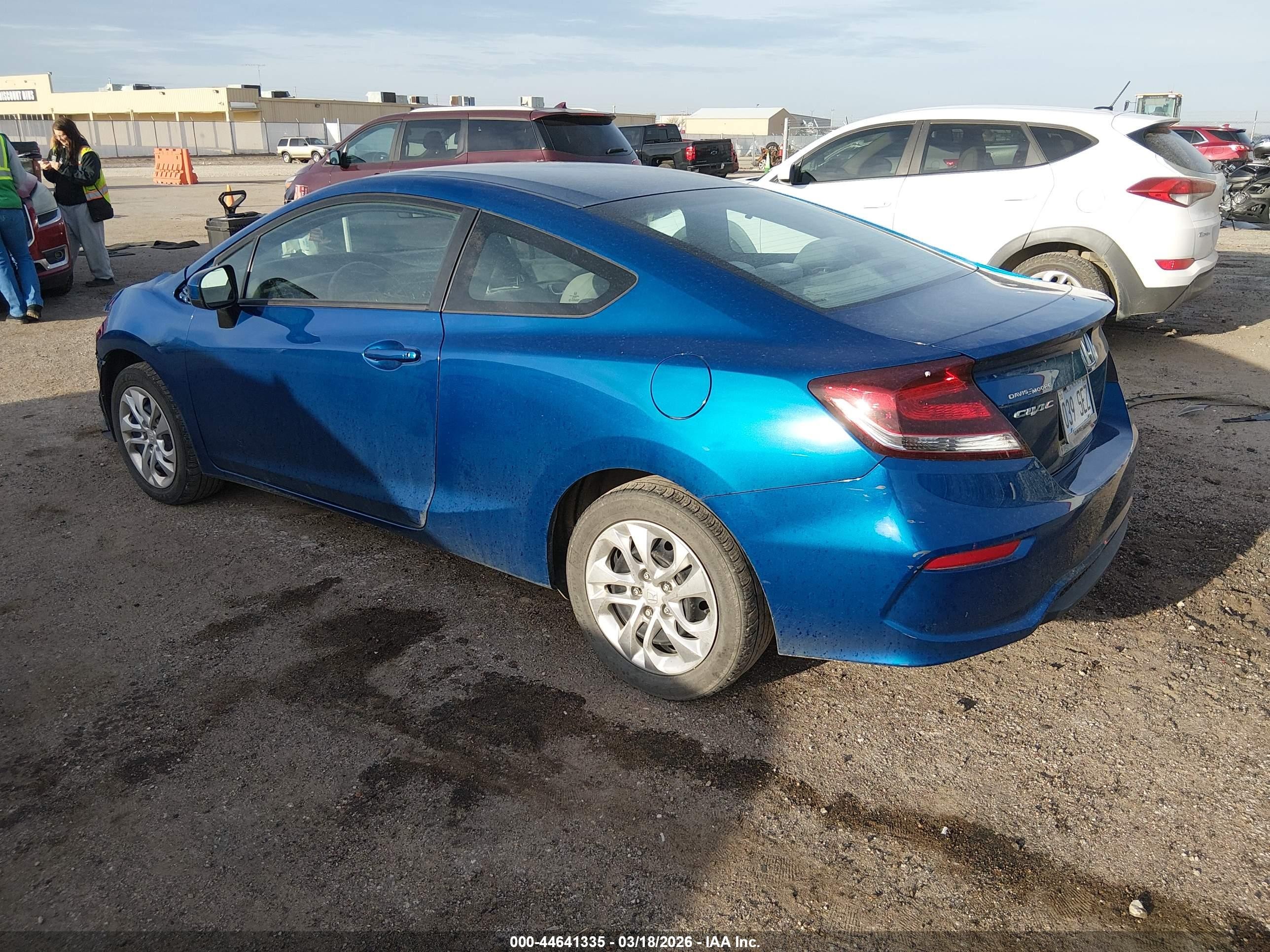 2014 Honda Civic Lx Blue vin: 2HGFG3B5XEH526690