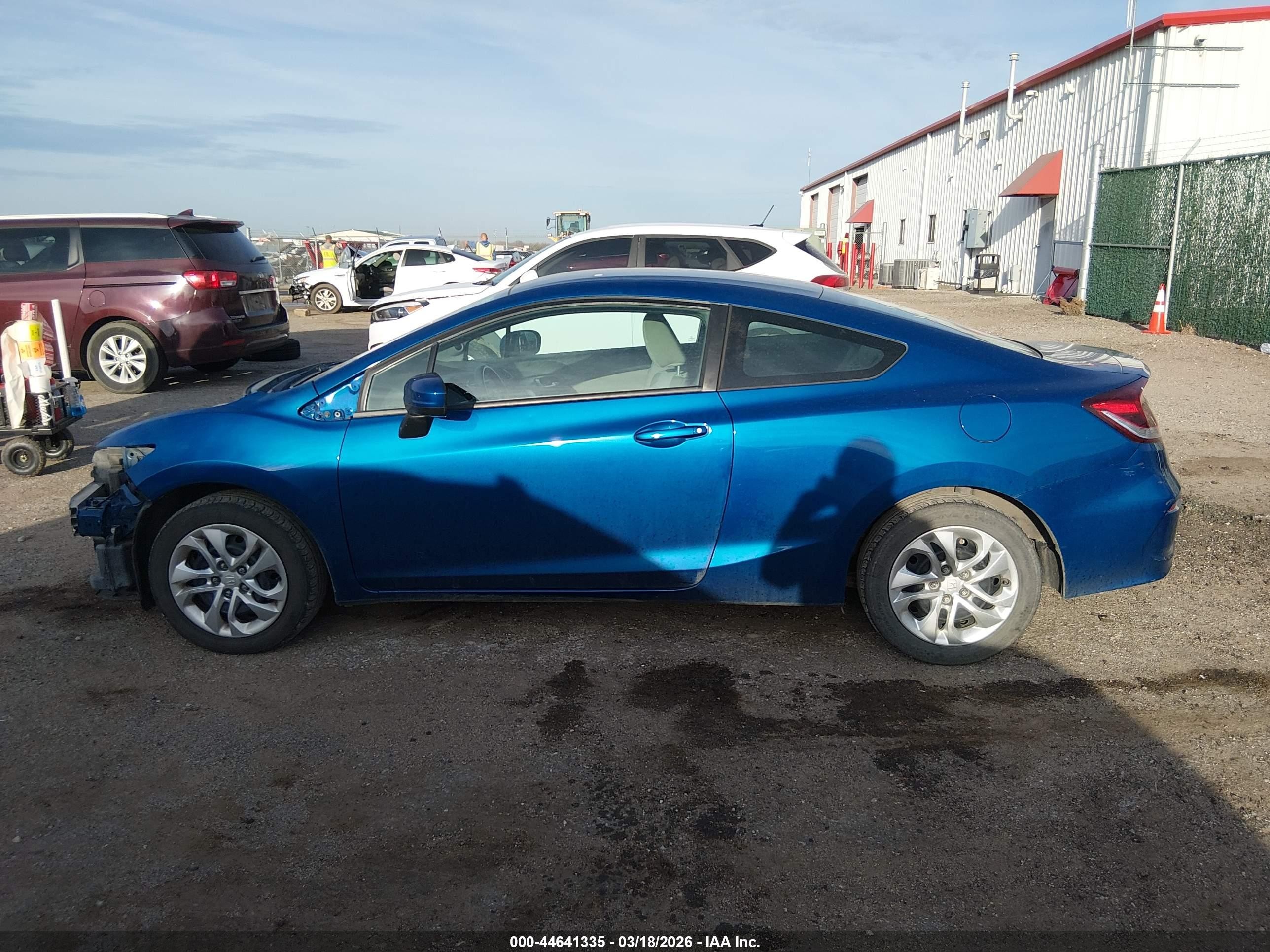 2014 Honda Civic Lx Blue vin: 2HGFG3B5XEH526690