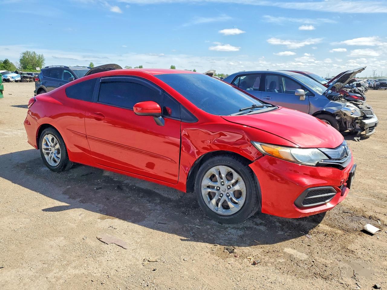 2015 Honda Civic Lx Red vin: 2HGFG3B5XFH506344