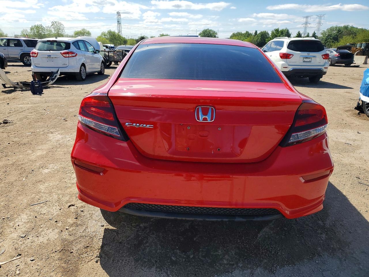 2015 Honda Civic Lx Red vin: 2HGFG3B5XFH506344