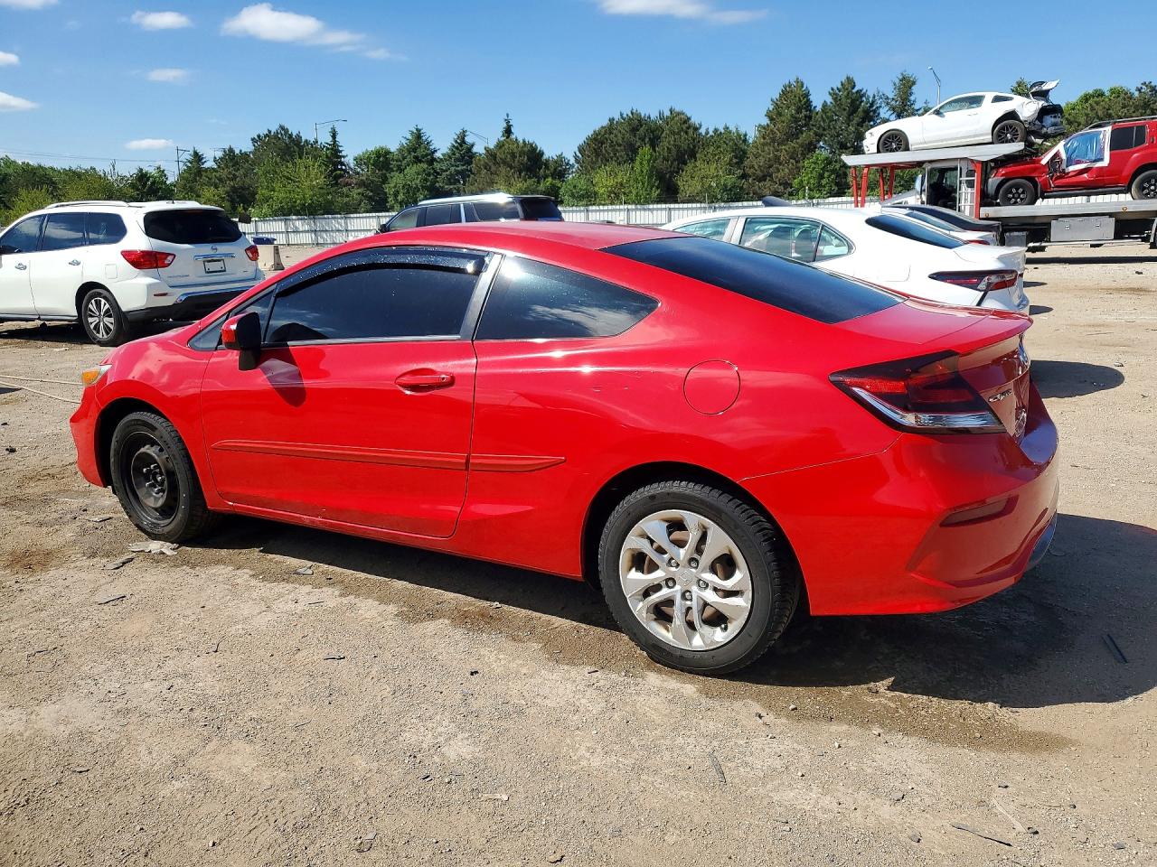 2015 Honda Civic Lx Red vin: 2HGFG3B5XFH506344