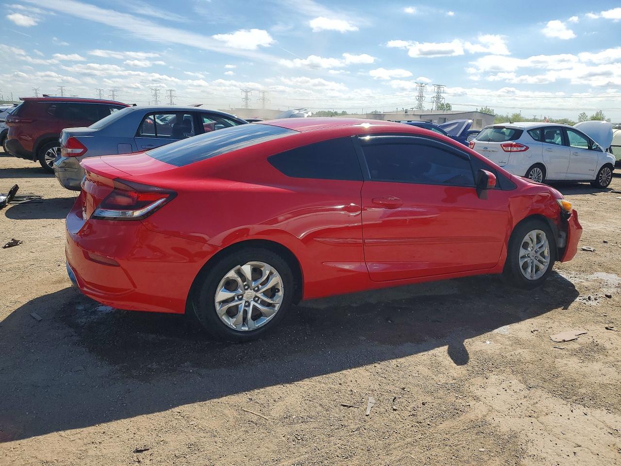 2015 Honda Civic Lx Red vin: 2HGFG3B5XFH506344