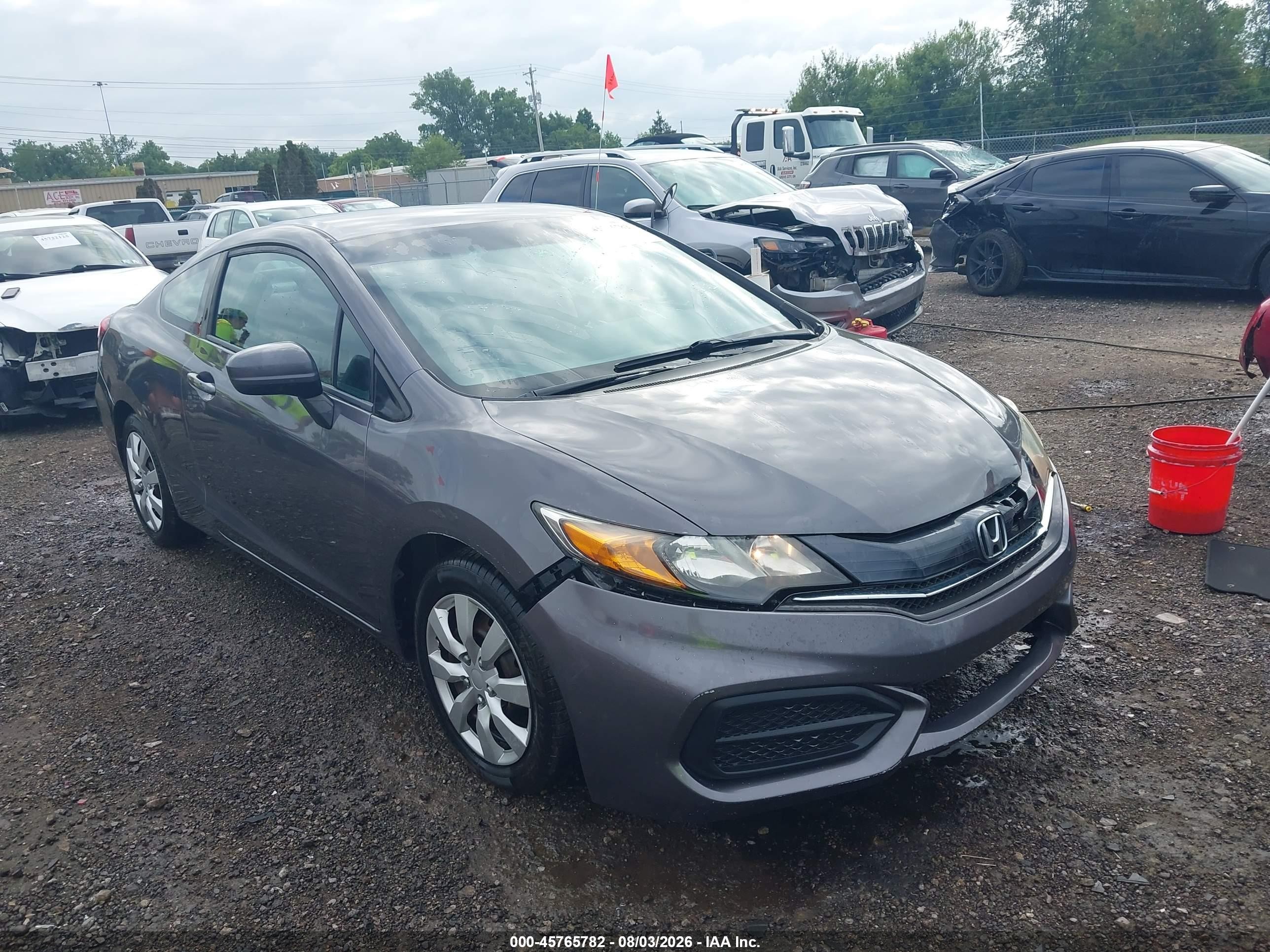 2015 Honda Civic Lx Gray vin: 2HGFG3B5XFH516341