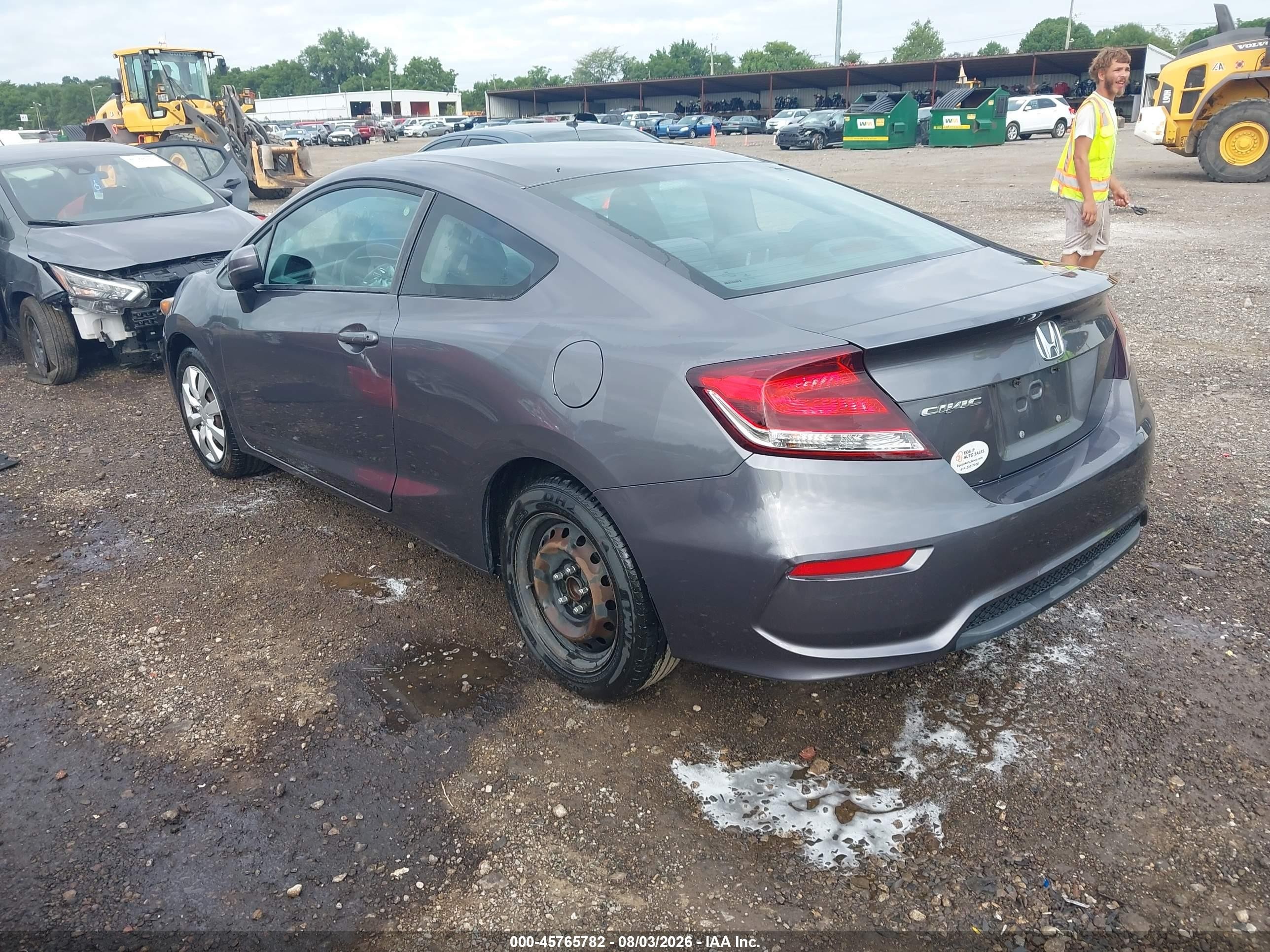 2015 Honda Civic Lx Gray vin: 2HGFG3B5XFH516341