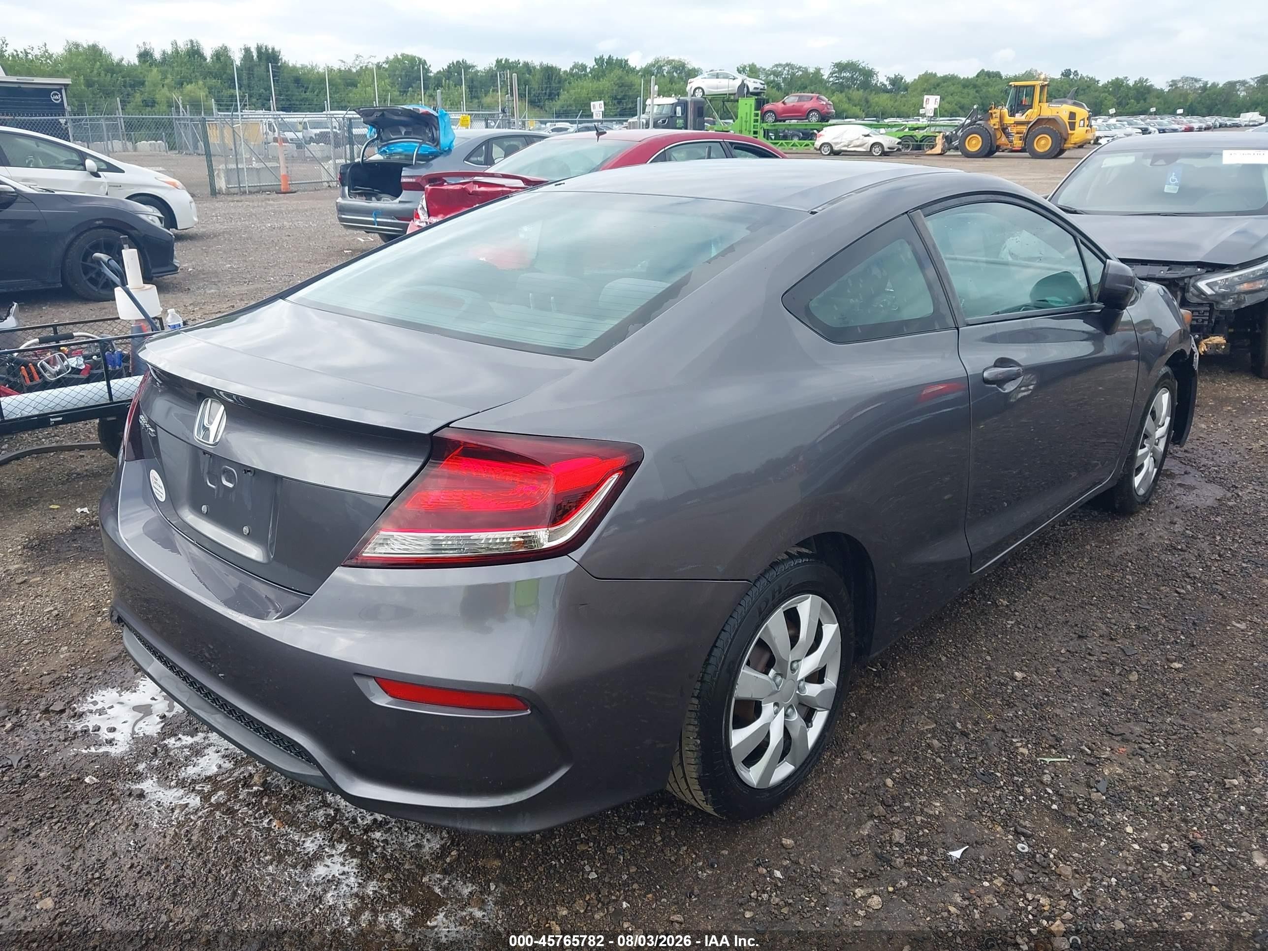 2015 Honda Civic Lx Gray vin: 2HGFG3B5XFH516341