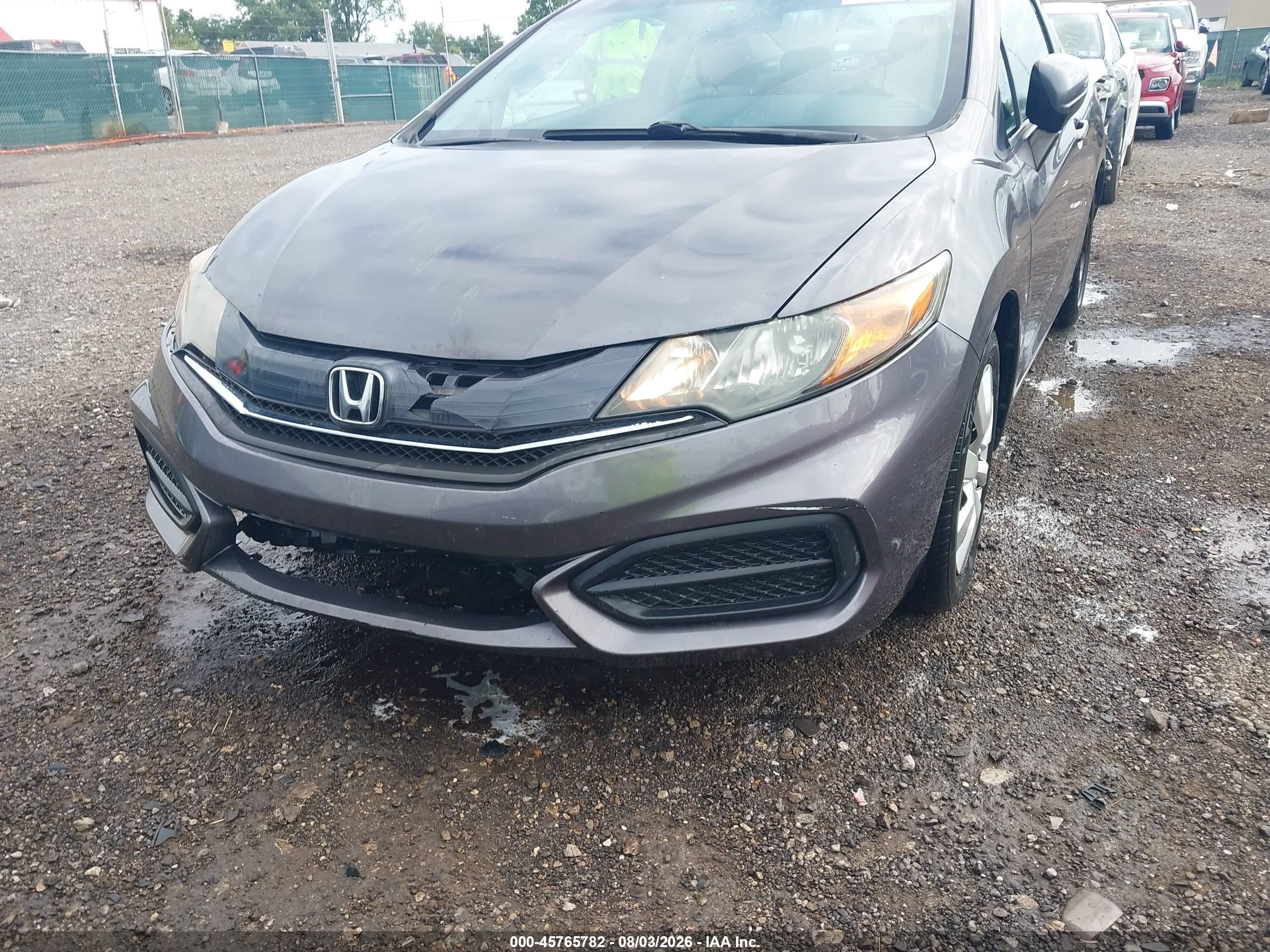 2015 Honda Civic Lx Gray vin: 2HGFG3B5XFH516341